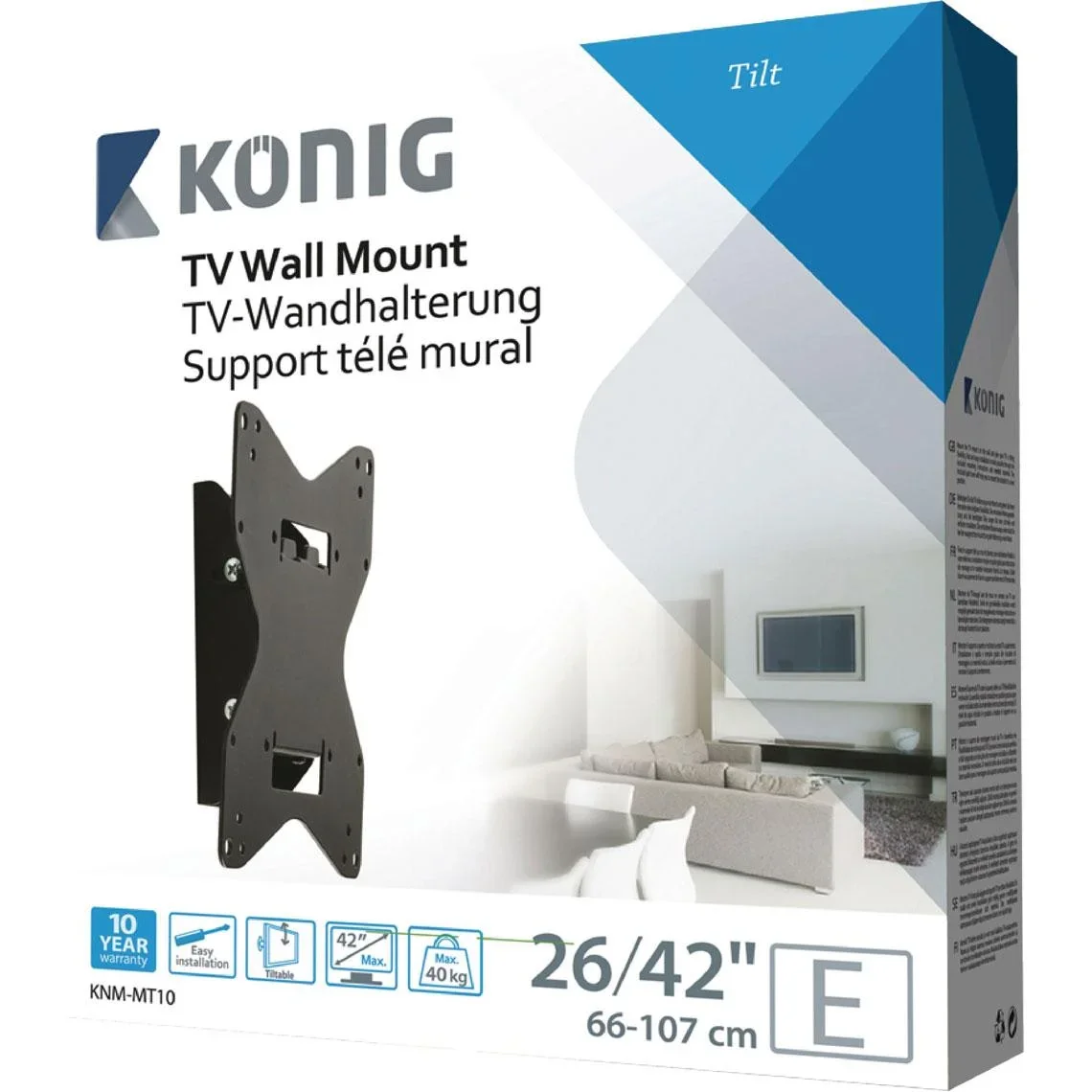 TV-Wandhalterung Neigung 26 - 42 " 40 kg - 0