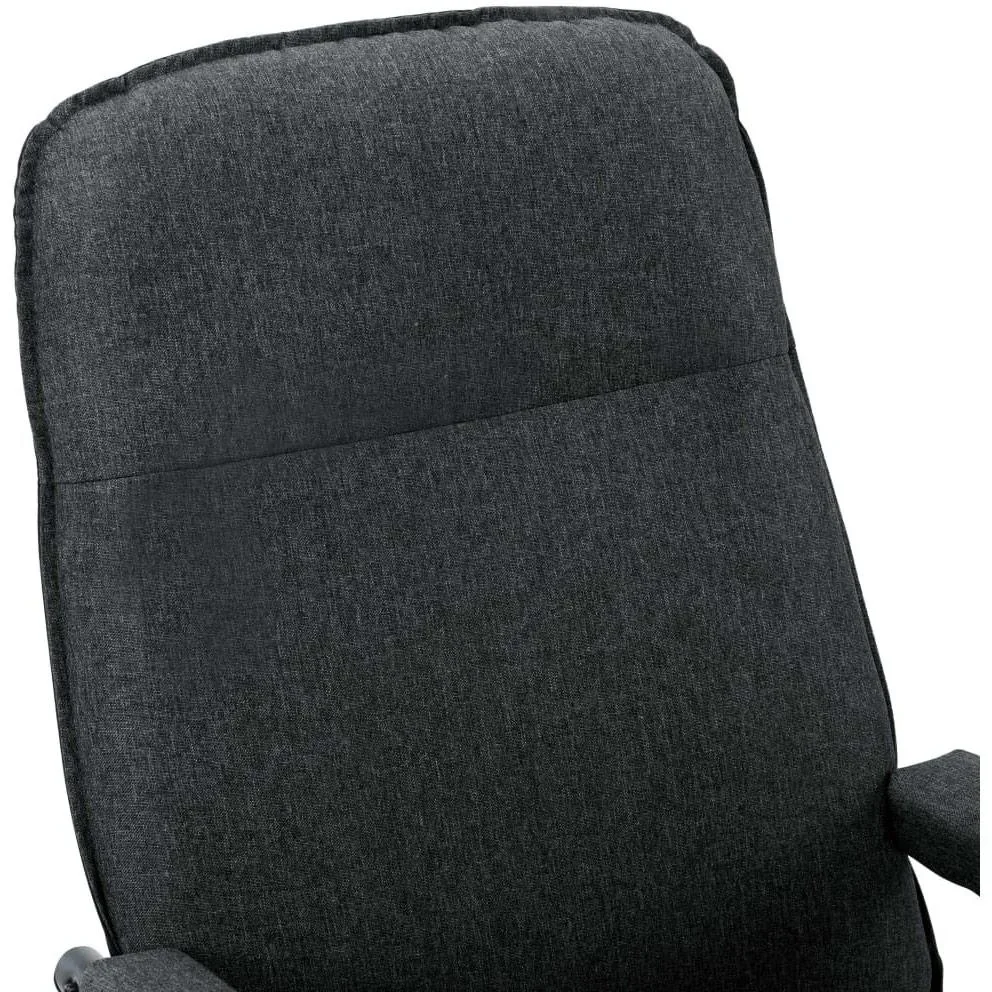 Massagesessel verstellbar mit Fußhocker Stoff dunkelgrau - 4