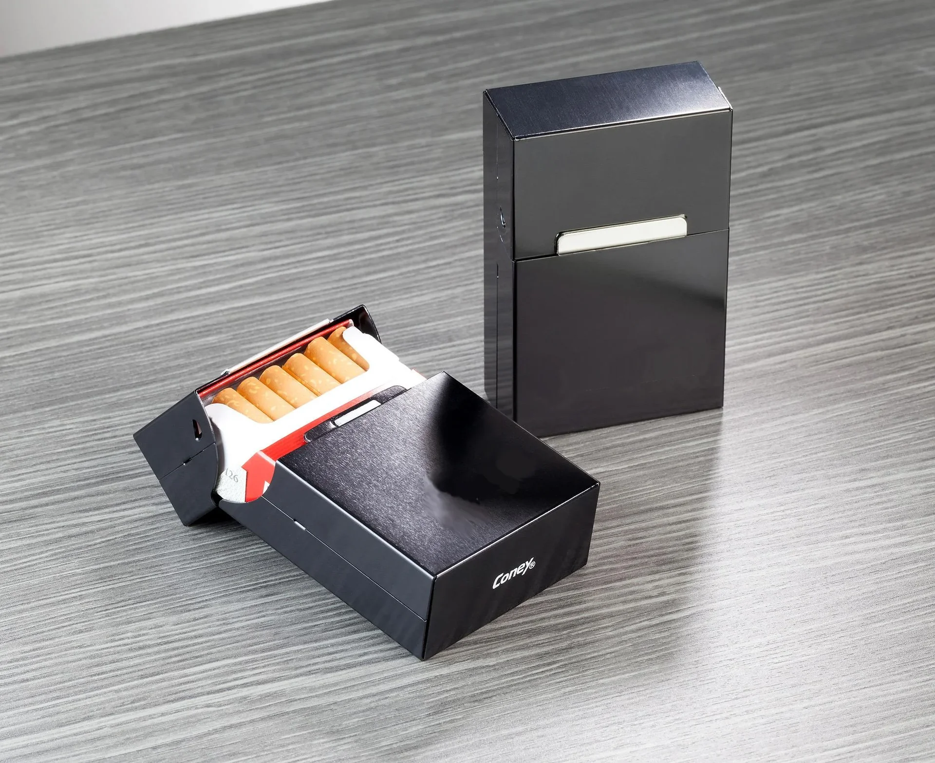 Zigaretten Etui, schwarz - 1