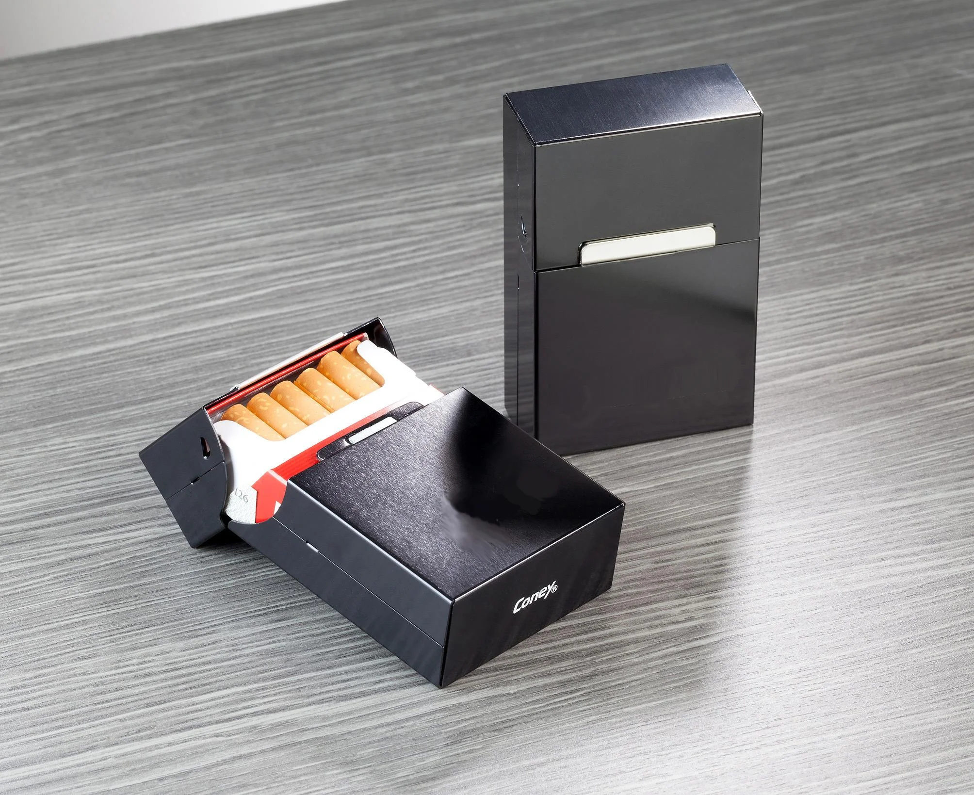 Zigaretten Etui, schwarz - 1