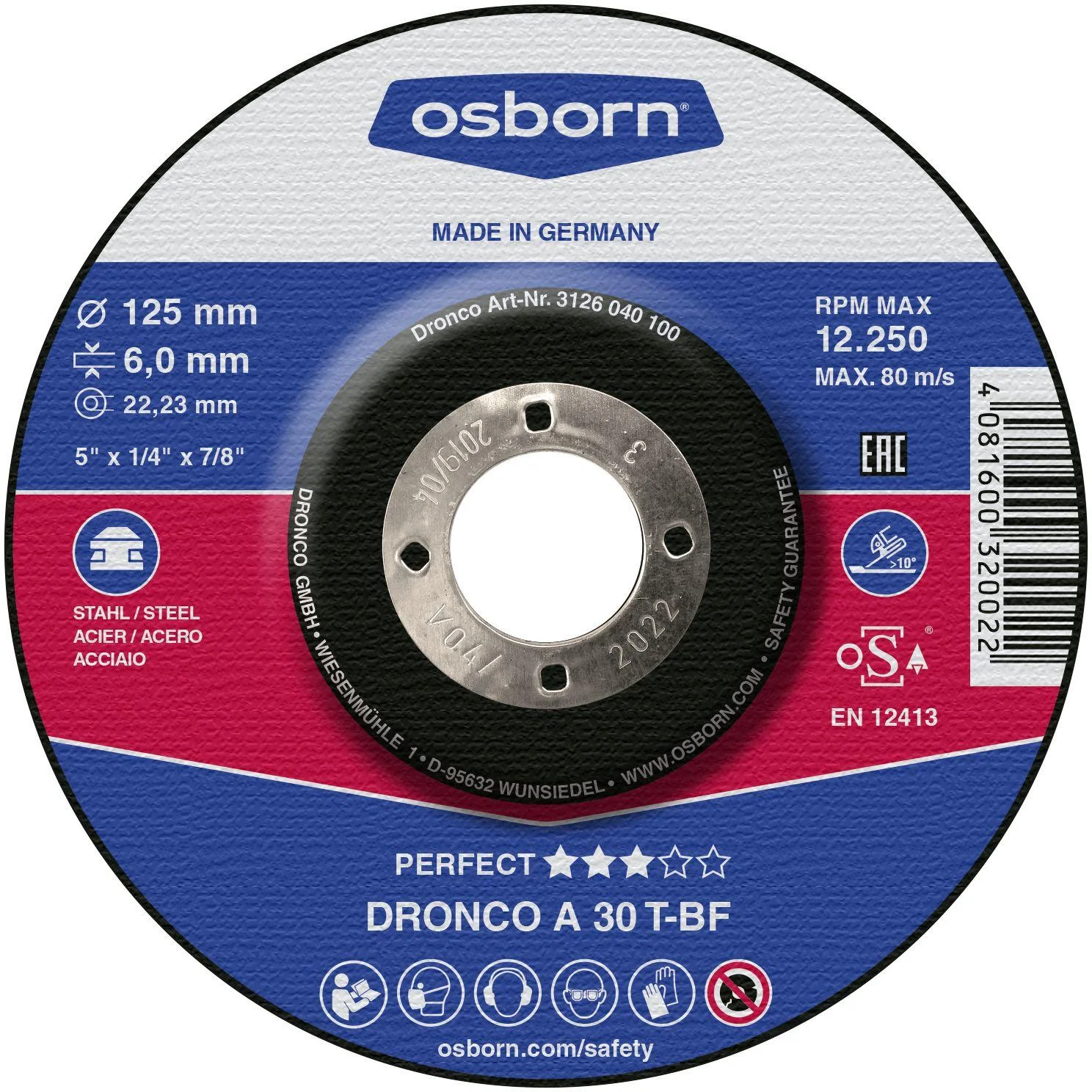 Schruppscheiben "perfect line" 125 x 6,0 x 22,23 mm, 10 Stück - 1