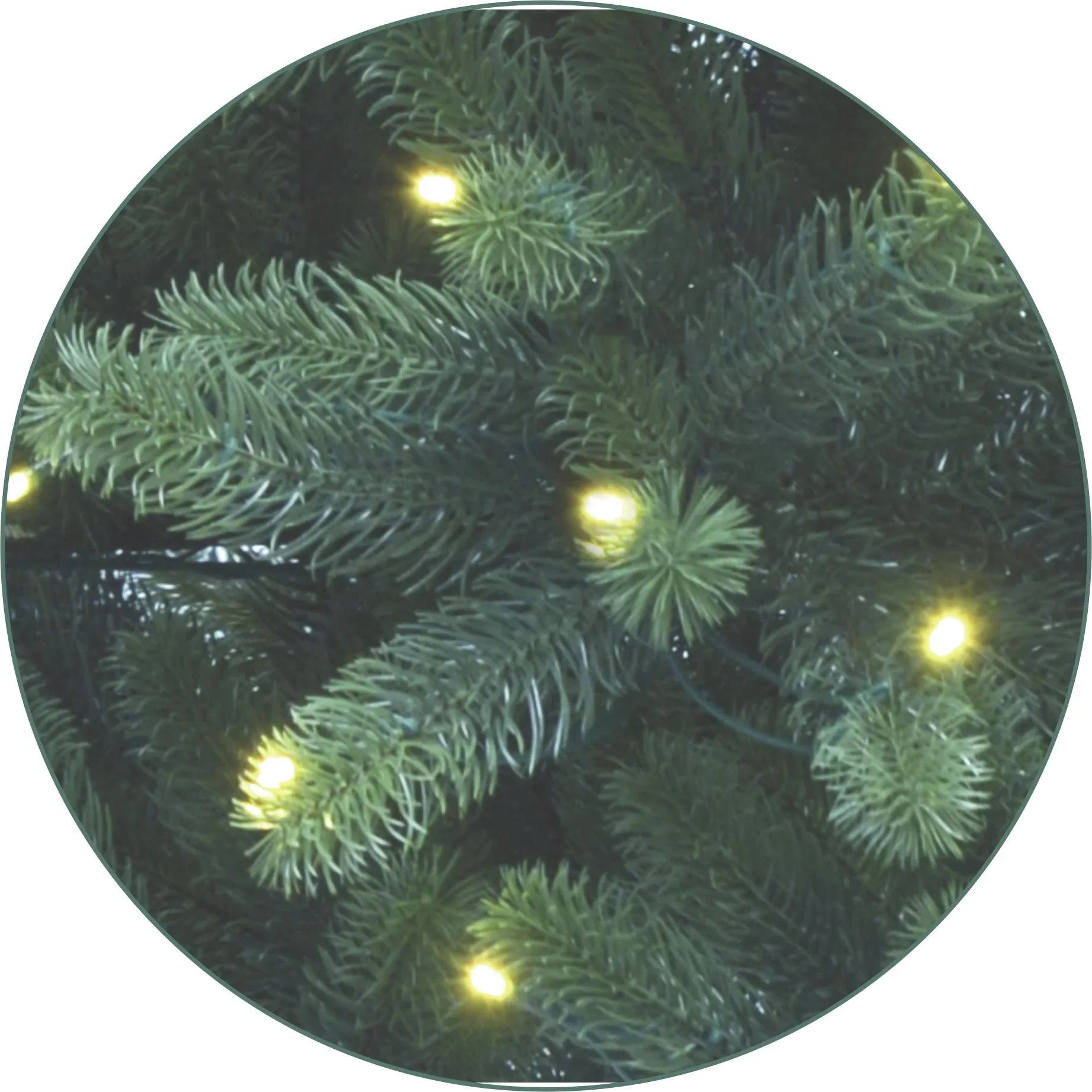 Weihnachtsbaum mit LED-Lichterkette und Standfuß, 150 cm hoch - 2