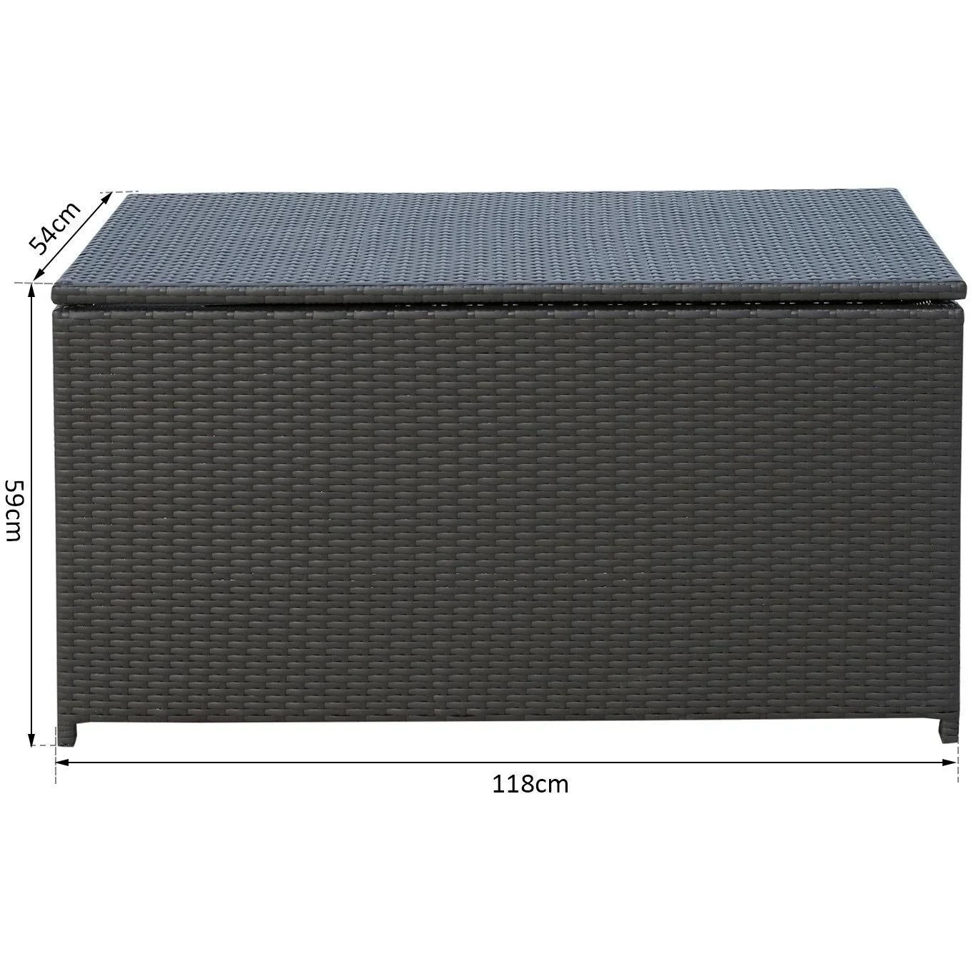 Polyrattan Auflagenbox Gartenbox Metall Braun - 0
