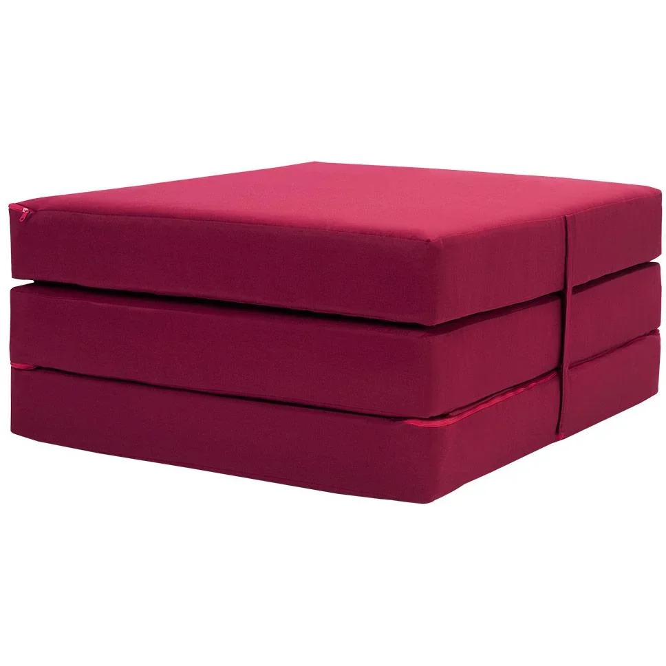 Matratze dunkelrot 190x70x10cm faltbar - 5