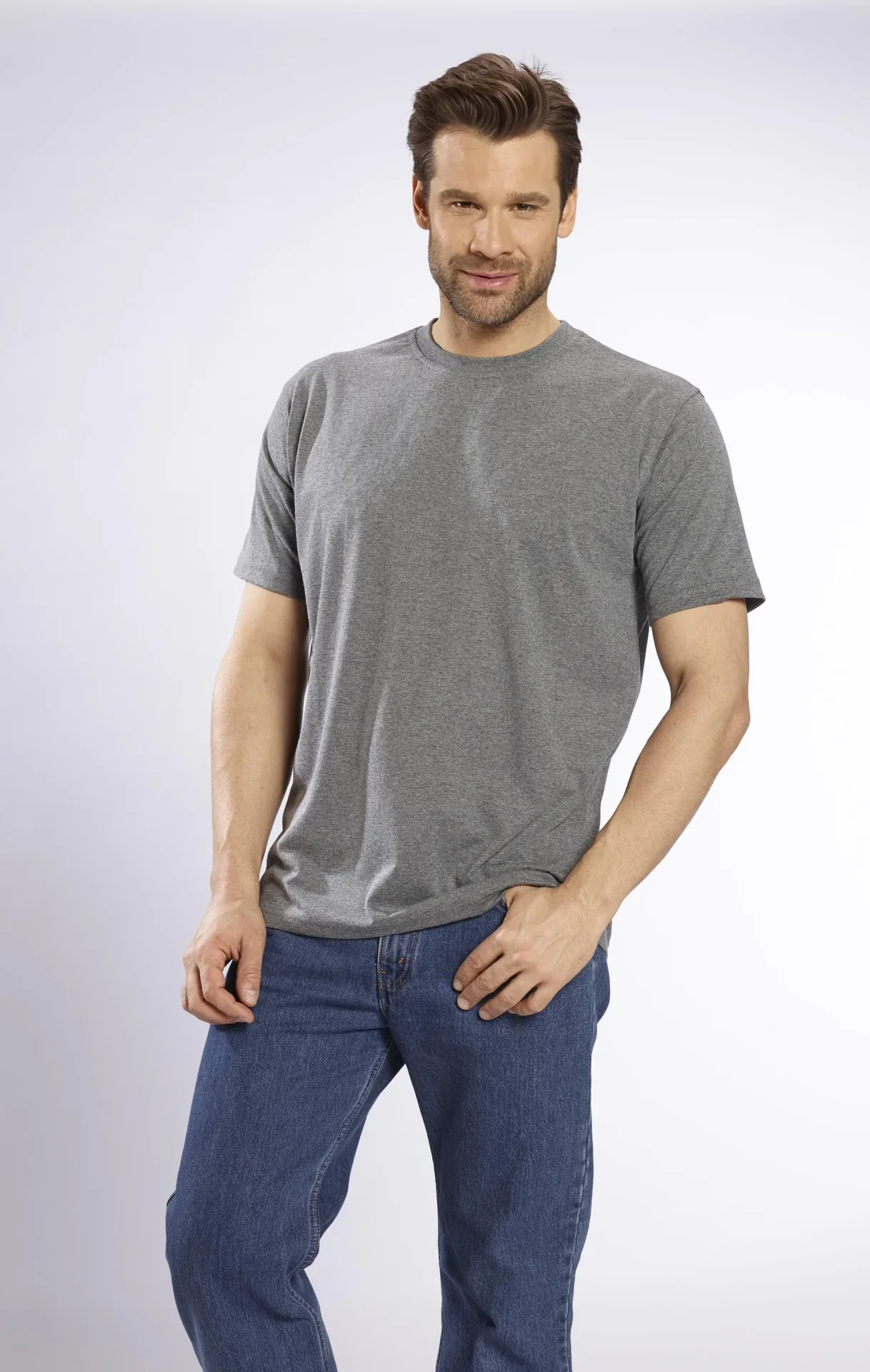 Big Size T-Shirt, anthrazit Gr.L - 0
