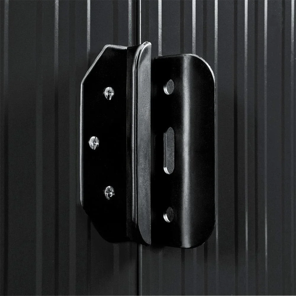 Gartenhaus anthrazit Metall 210x132x186cm - 3