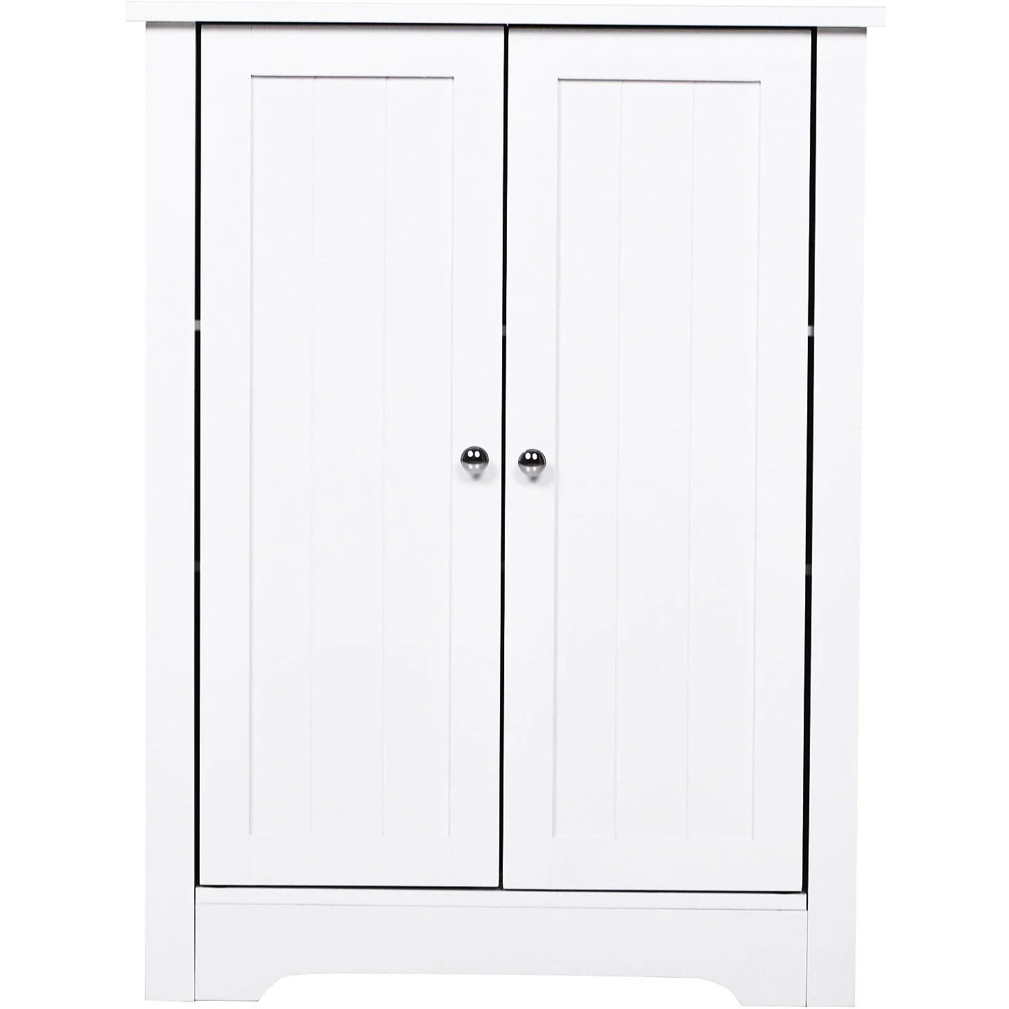 Kommode Badezimmerschrank Badschrank Badregal Standschrank 3 verstellbare Regale Holz Weiß 60 x 30 x 80 cm - 0