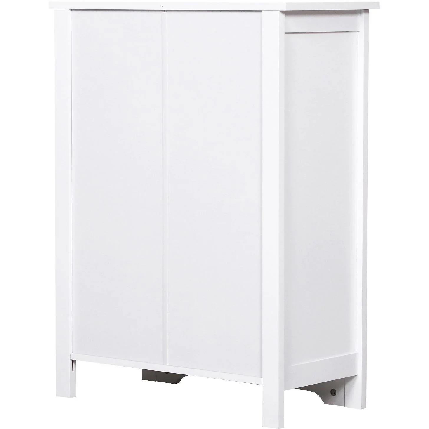 Kommode Badezimmerschrank Badschrank Badregal Standschrank 3 verstellbare Regale Holz Weiß 60 x 30 x 80 cm - 4