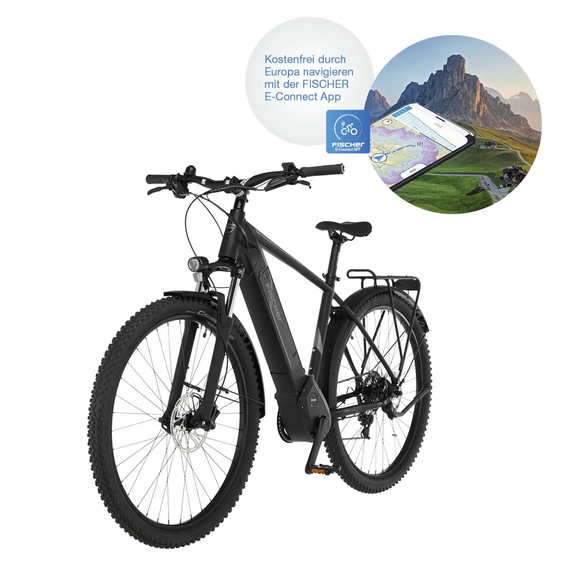 Herren E-Bike ATB, 29 Zoll, Rahmengröße 46cm, 10-Gang Kettenschaltung, schwarz matt, TERRA 5.0i - 2