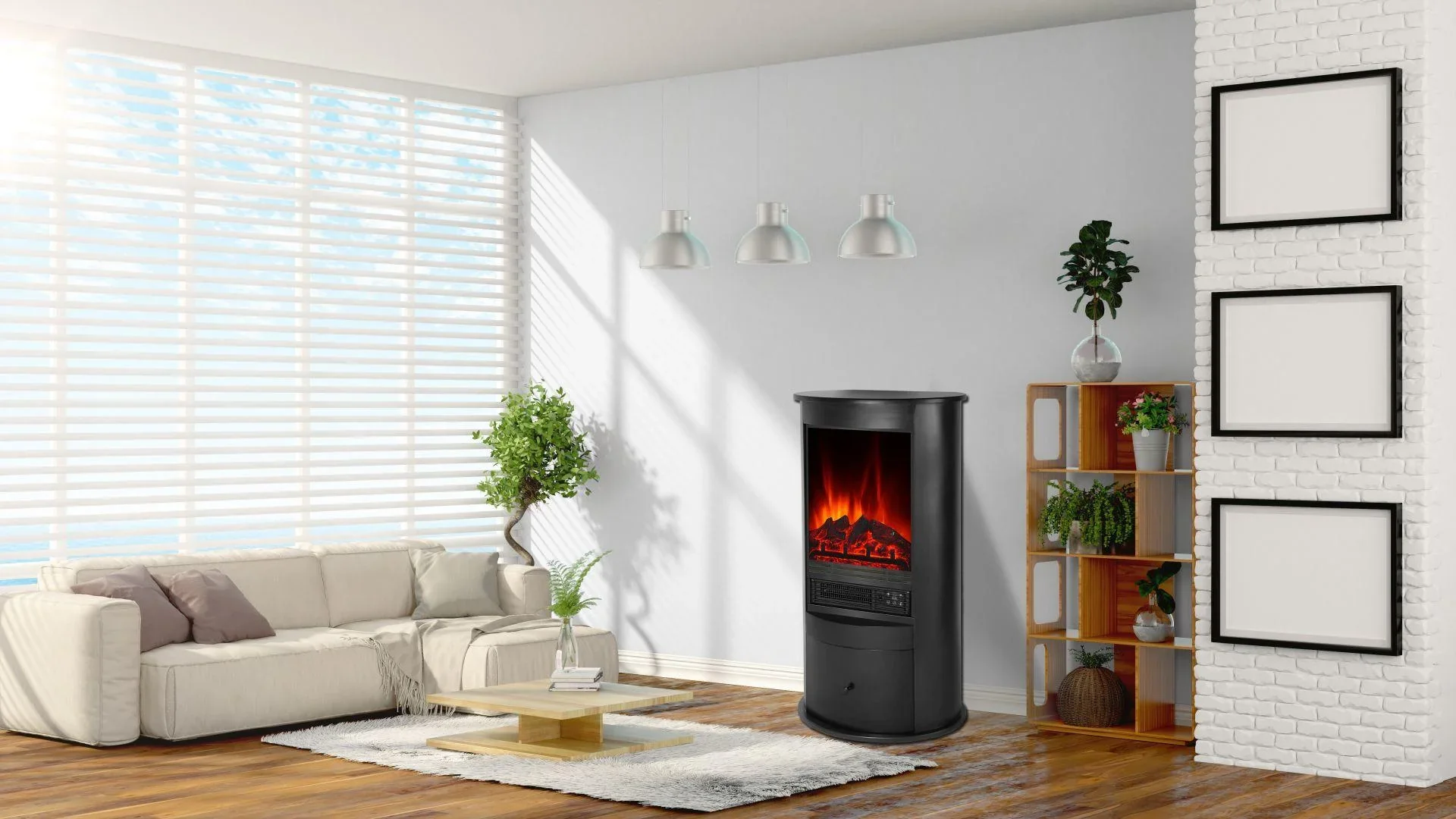 Elektro-Kamin "Wien II", Schwarz - 2