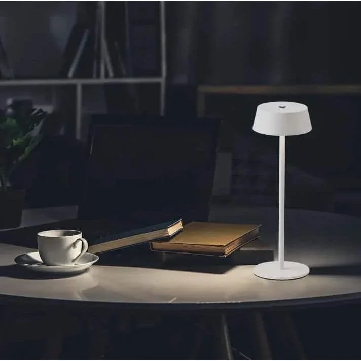 VT-7562 Tischleuchte - 3000K - Dimmbar durch Berührung - Wiederaufladbar - Weiß - 1