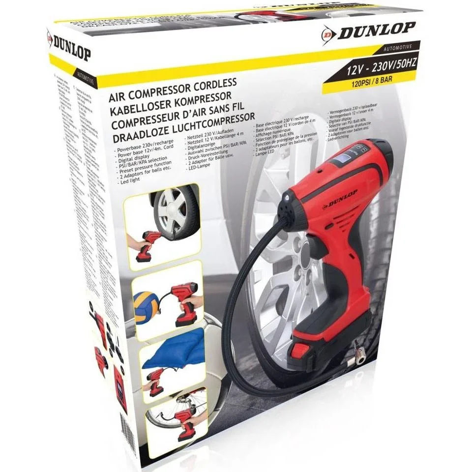 Akku Lufhtkompressor 12V 230V 8 Bar rod - 0