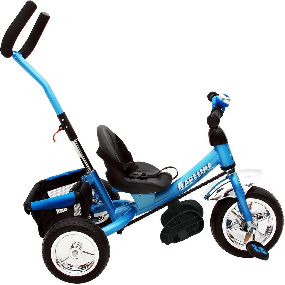 Kinder-Dreirad Raceline - Metall - Schiebestange - blau - 2