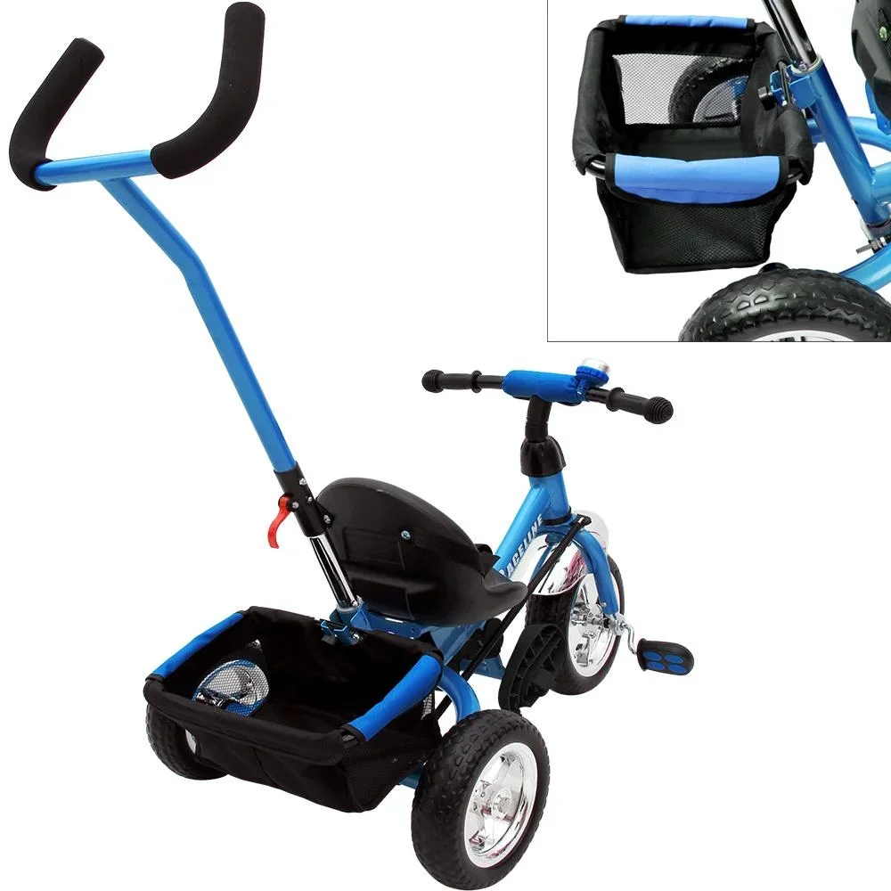 Kinder-Dreirad Raceline - Metall - Schiebestange - blau - 5
