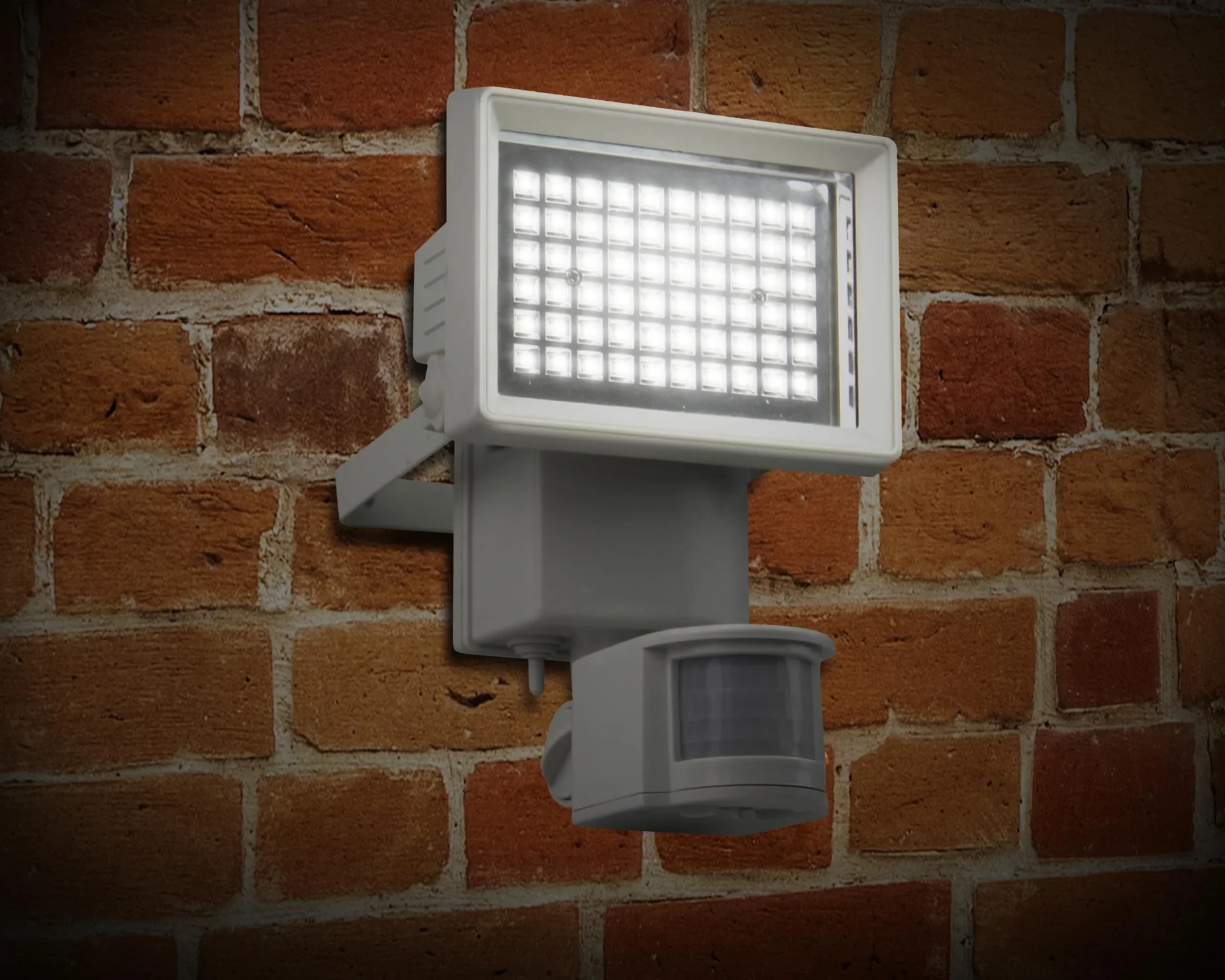 Solar Wandleuchte in weiß mit separatem Solarpanel - 0