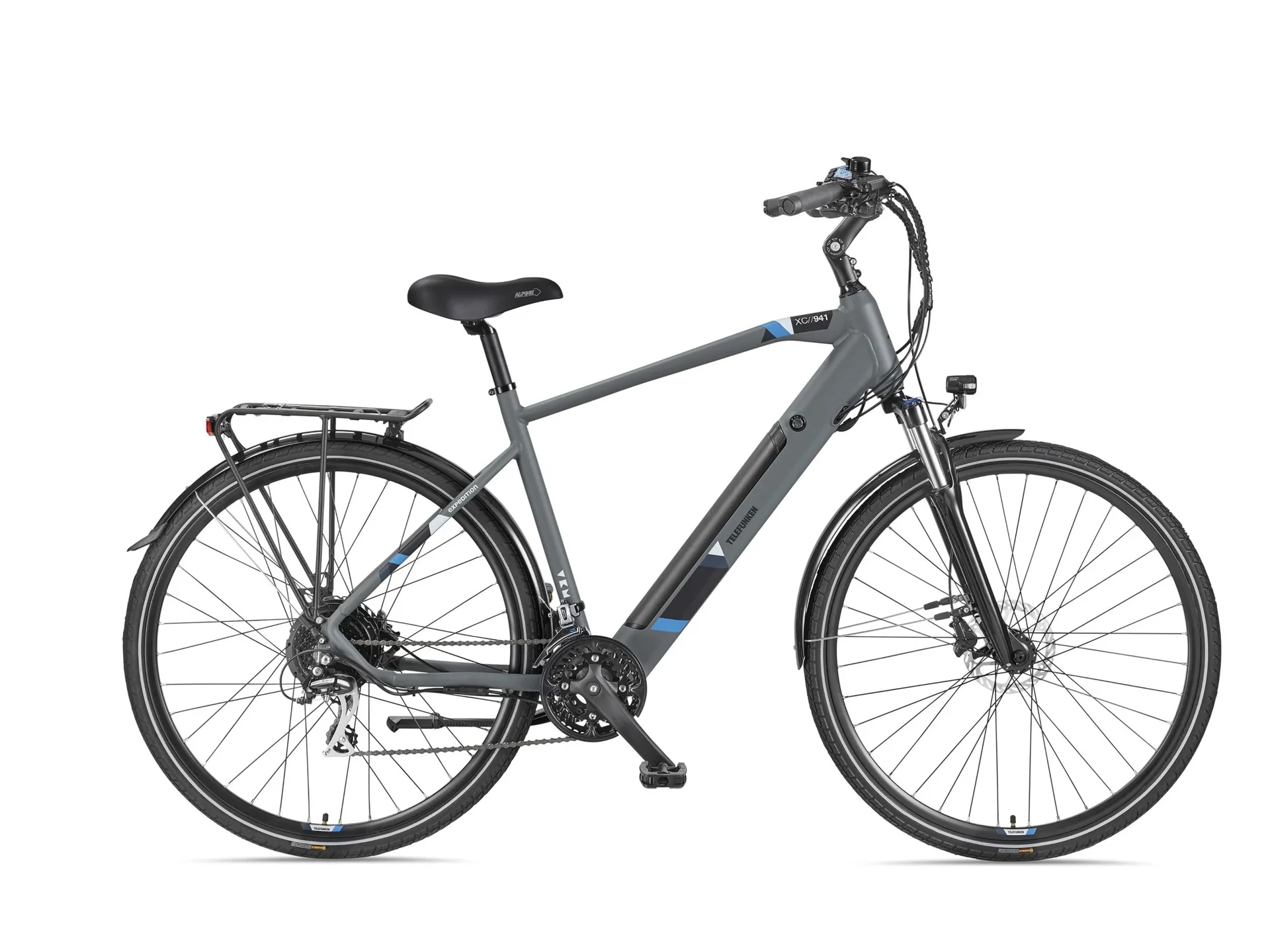 Herren Alu Trekking E-Bike, 28 Zoll, Rahmenhöhe 50 cm, 24-Gang Kettenschaltung, grau, XC941 Expedition - 7