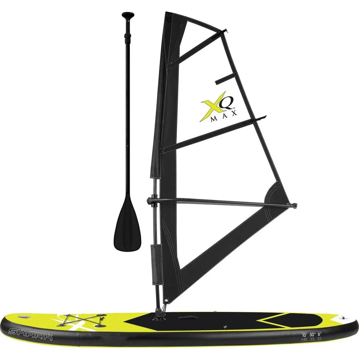 Special Edition Windsurf/Sup Board Set MIT Tragetasche - 13-teilig - Gelb/Schwarz - bis zu 150 kg - 305 cm - Aufblasbar - 1
