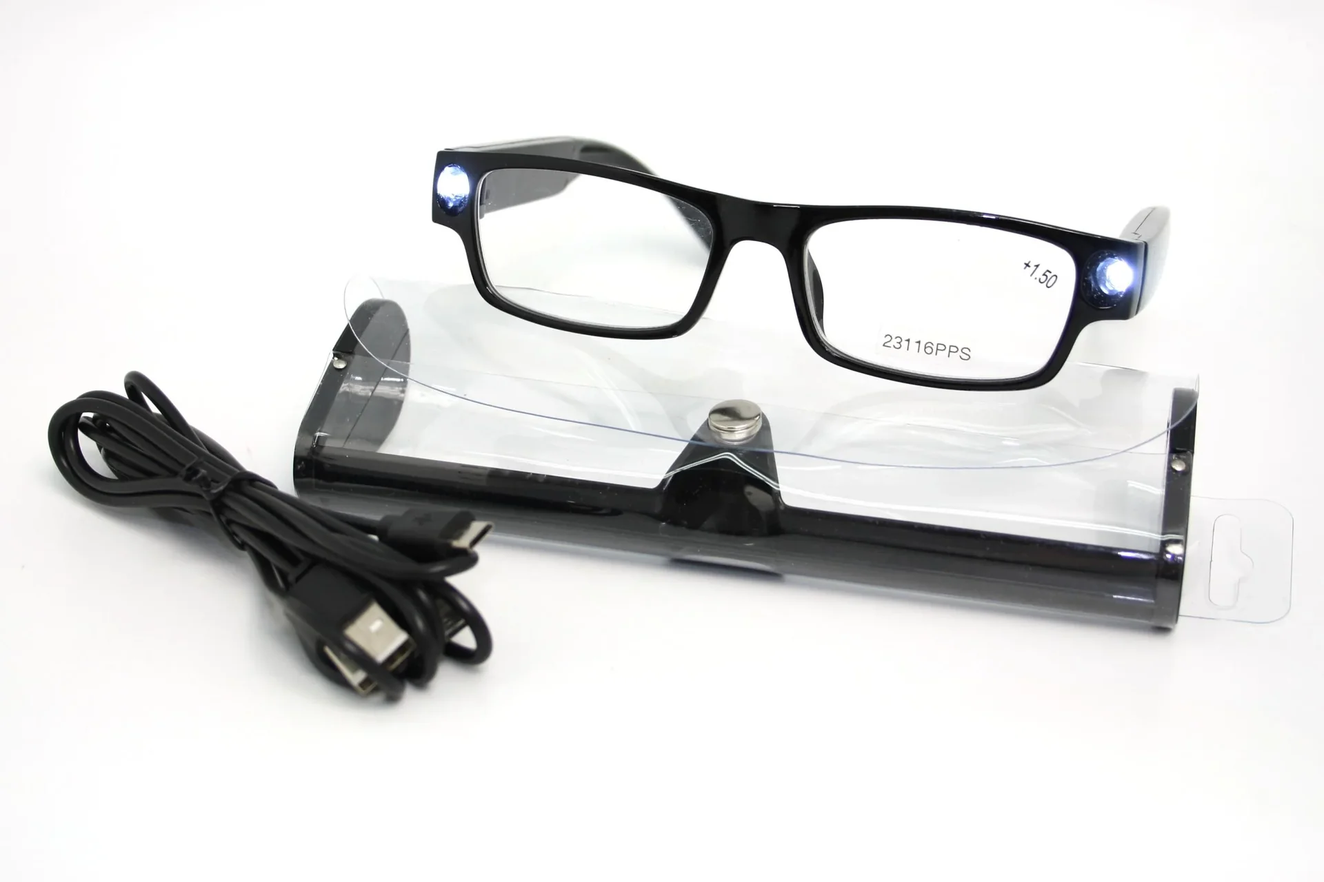 Lesebrille Workerstyle mit LED, +2,0 Dioptrien - 1
