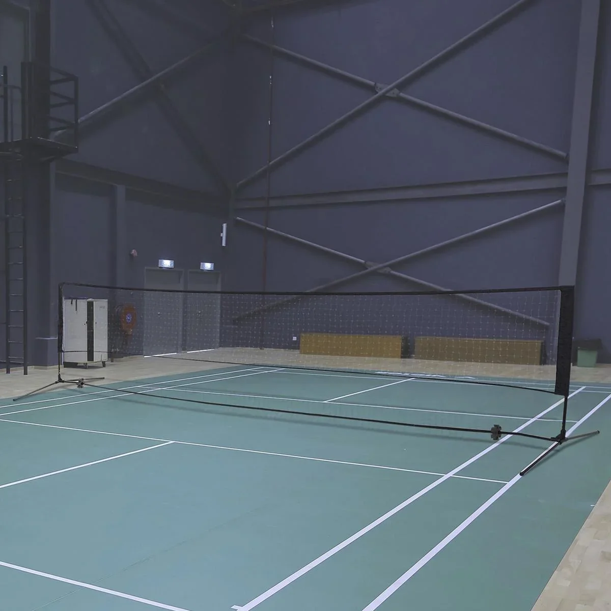 Badmintonnetz höhenverstellbar schwarz - 1