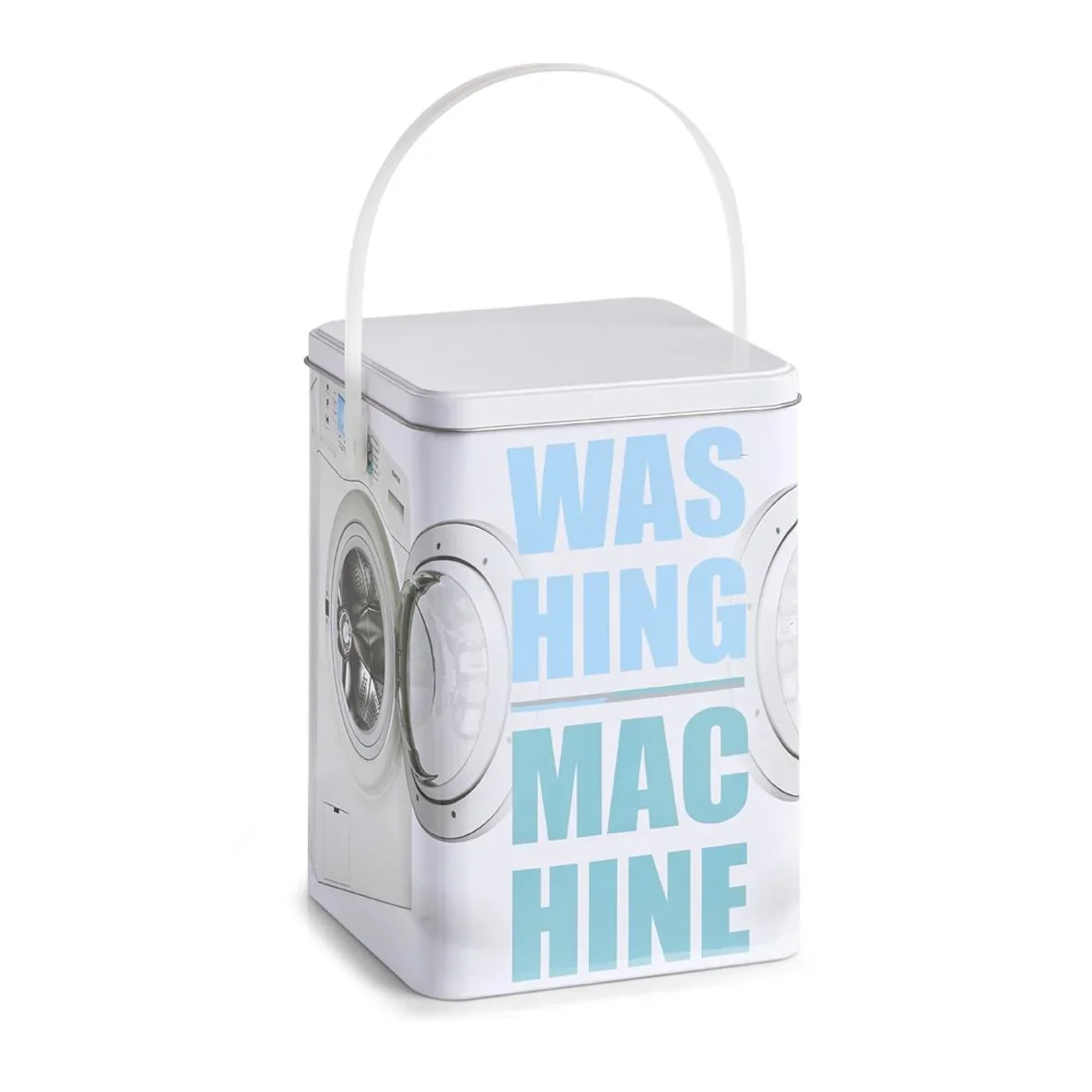Waschpulver-Box "Washing machine", Metall - 0