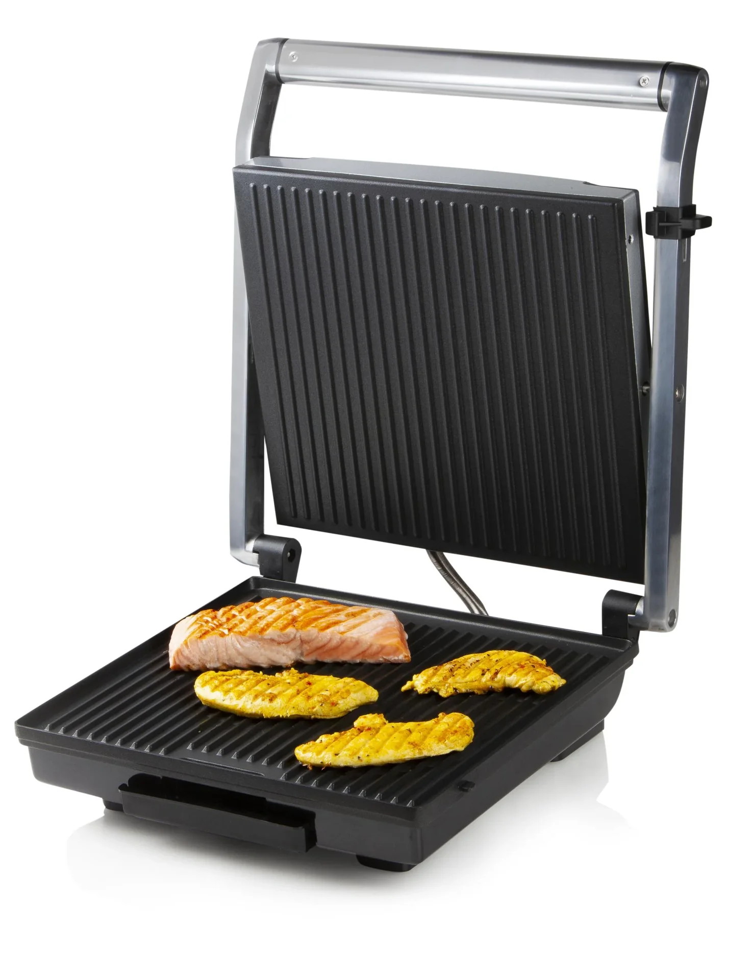 Multi Kontaktgrill, 2000 Watt Edelstahlgehäuse - Multi Elektrogrill - Paninigrill - 0