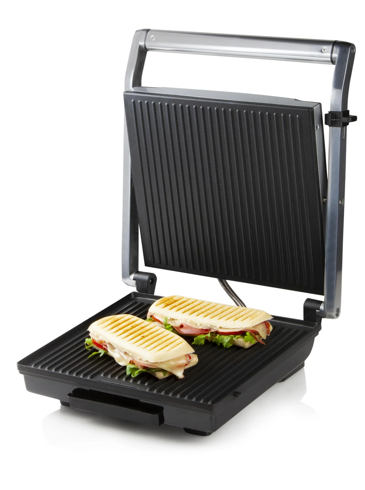 Multi Kontaktgrill, 2000 Watt Edelstahlgehäuse - Multi Elektrogrill - Paninigrill - 2