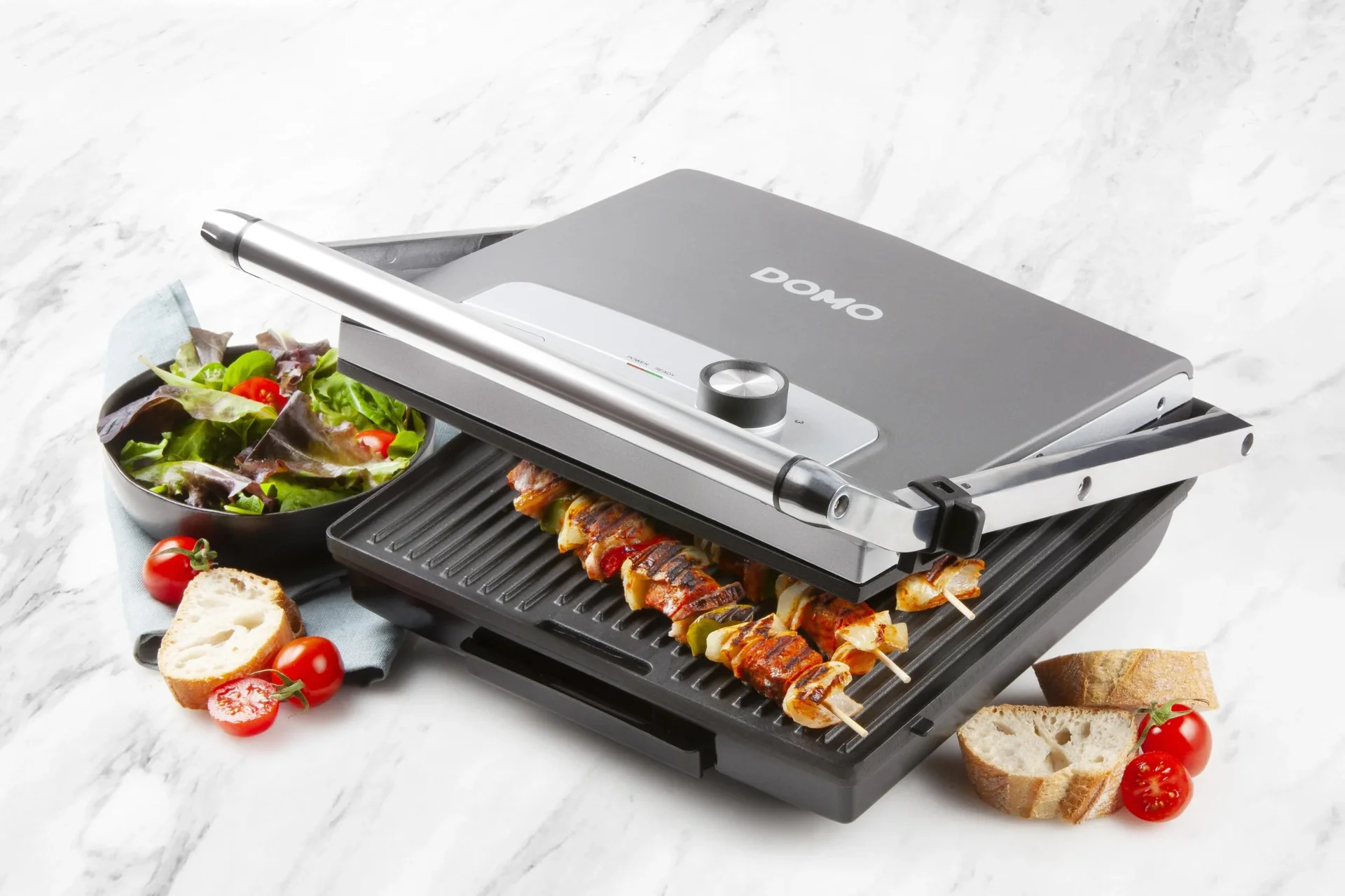 Multi Kontaktgrill, 2000 Watt Edelstahlgehäuse - Multi Elektrogrill - Paninigrill - 4