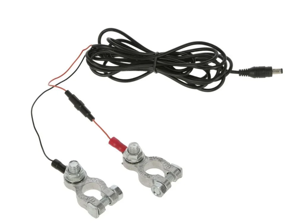 Anschlusskabel für Auto-/Weidezaunbatterie, 3 m lang - 0