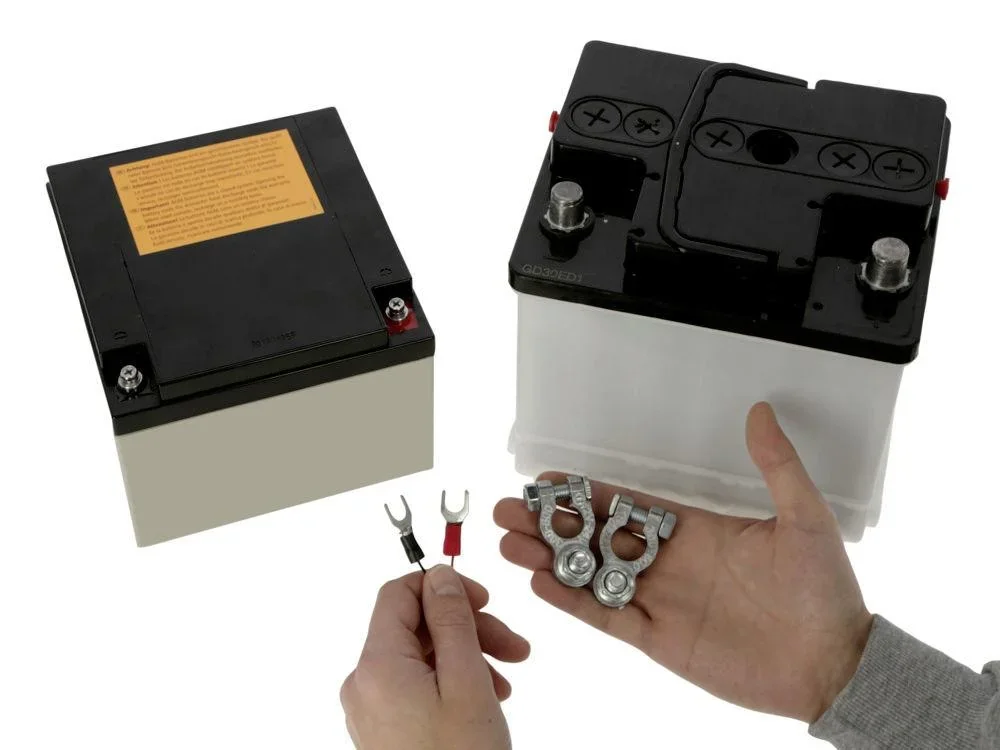 Anschlusskabel für Auto-/Weidezaunbatterie, 3 m lang - 3