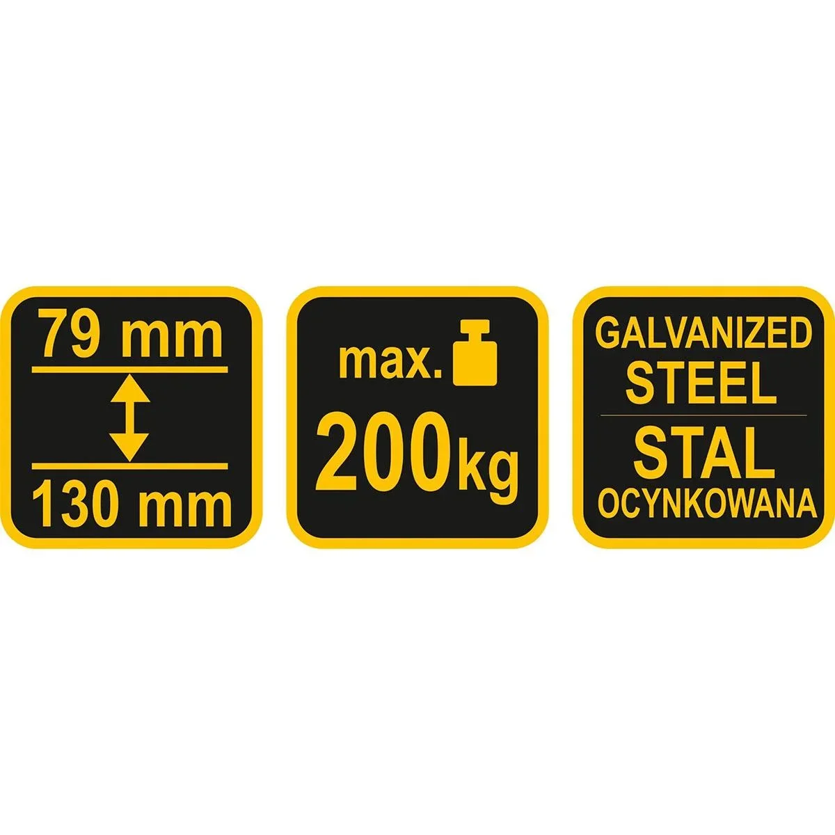 Satz von 2 höhenverstellbaren Böcken - max. 200kg pro Stück - verstellbar von 79 bis 130cm - 0