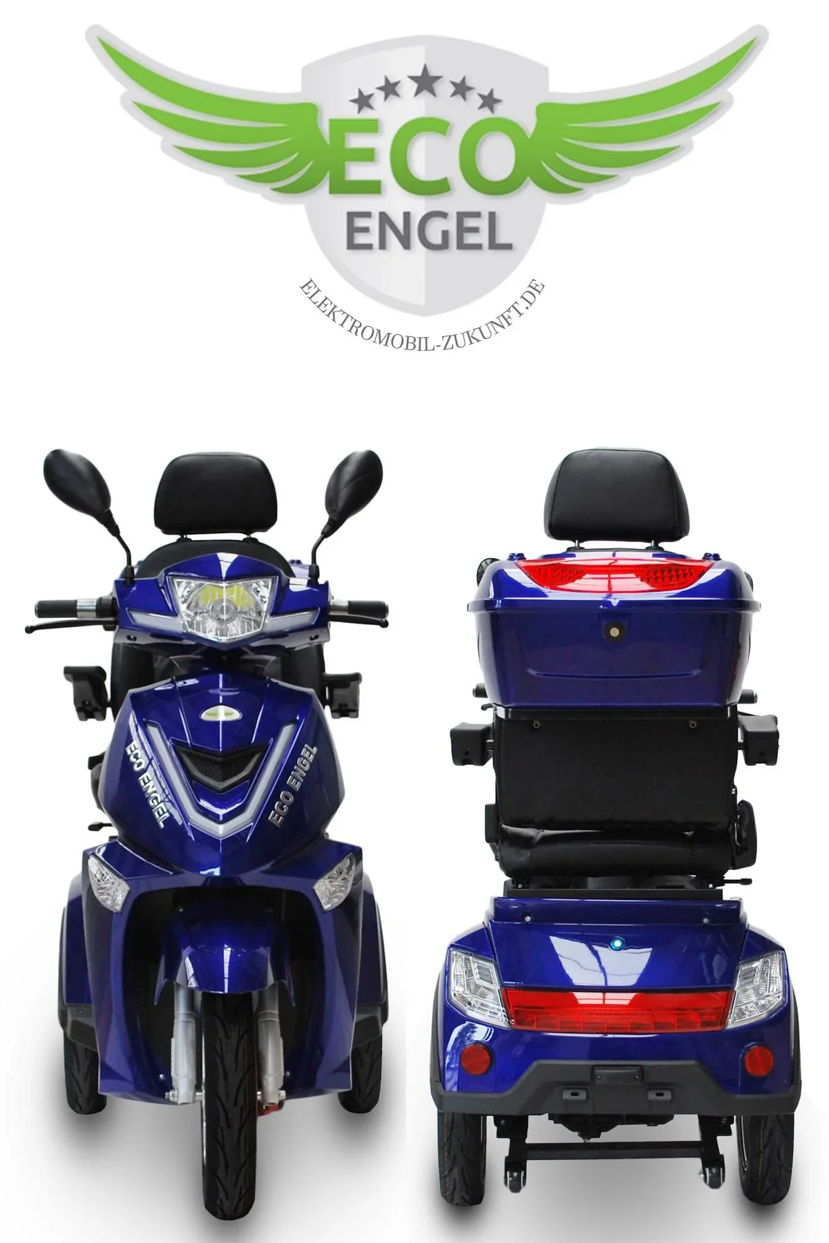 Elektromobil blau - 25 km/h - 1000 Watt - Seniorenmobil - 6