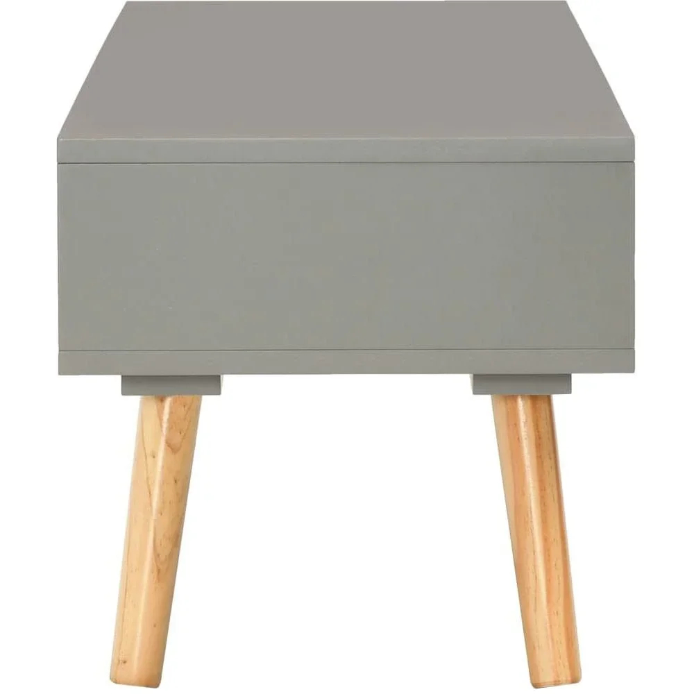 TV-Schrank 120x35x35 cm Kiefer massiv grau - 0