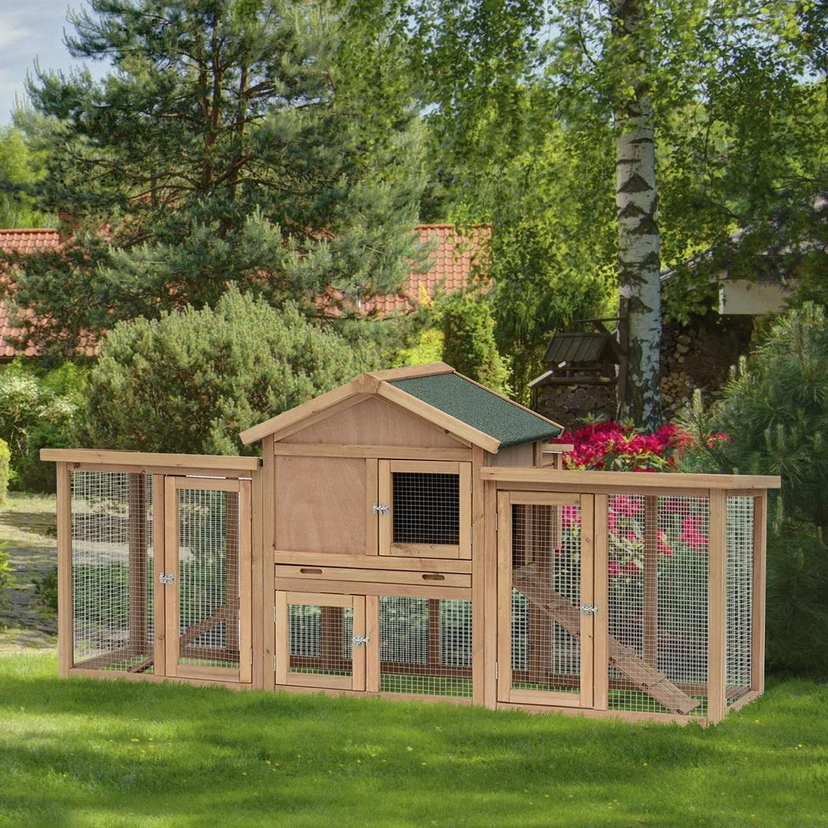 Freilaufgehege Hühnerstall Holz - 2