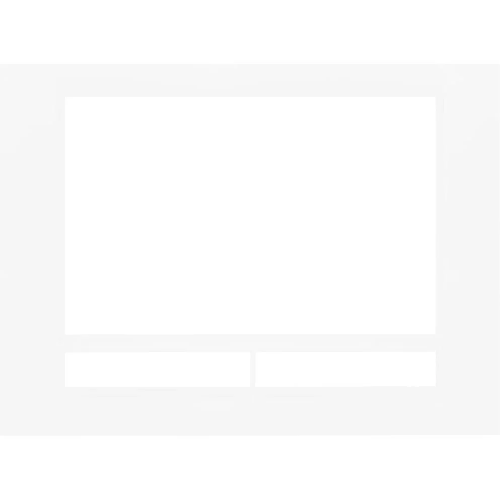 TV-Schrank 152x22x113 cm Spanplatte weiß - 3