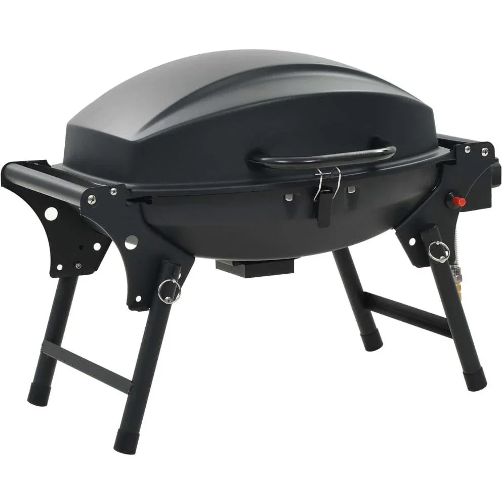Gasgrill mit Kochzone schwarz - 0