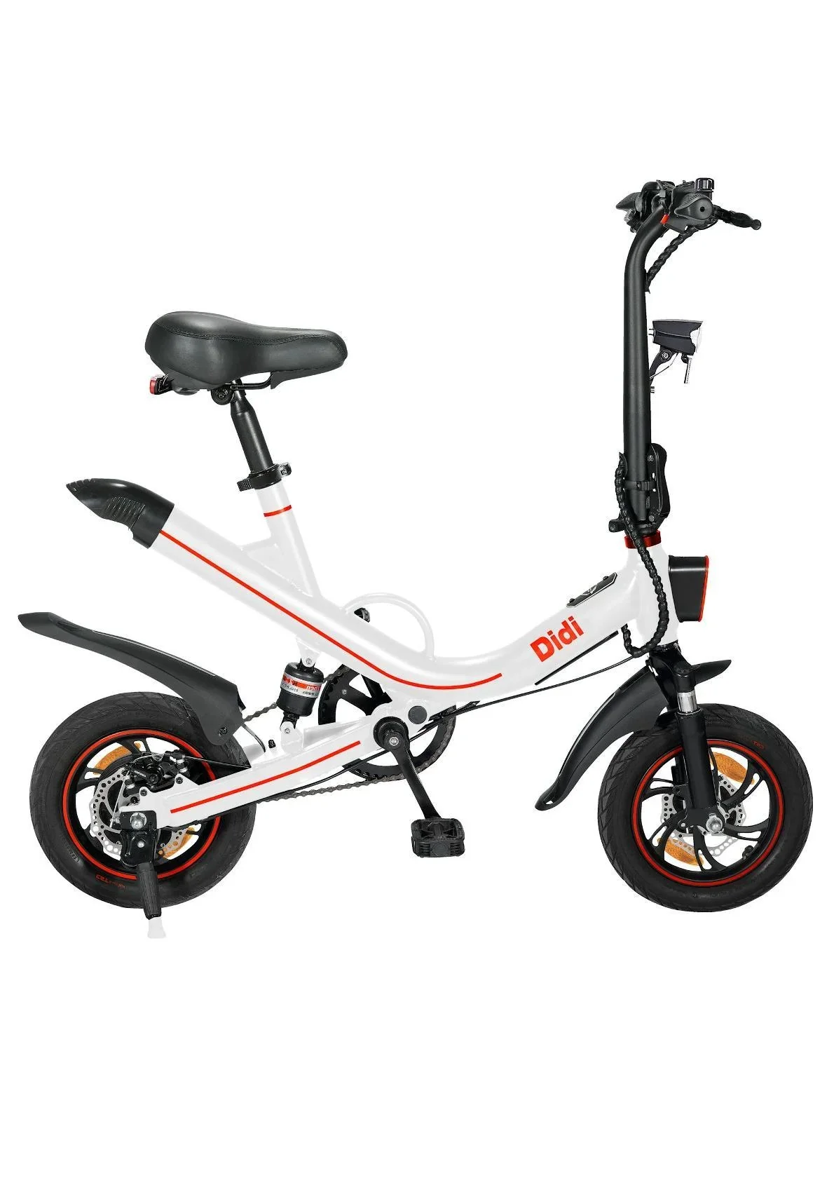 Unisex Mini-Faltrad, 12 Zoll, Automatikschaltung, weiß, "City" - 0