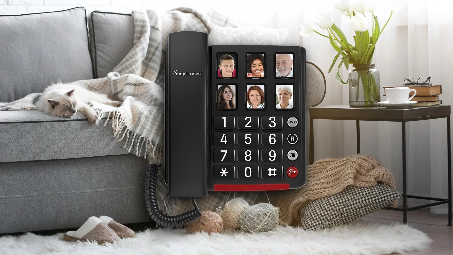 Großtastentelefon mit 6 Bildwahltasten - 4