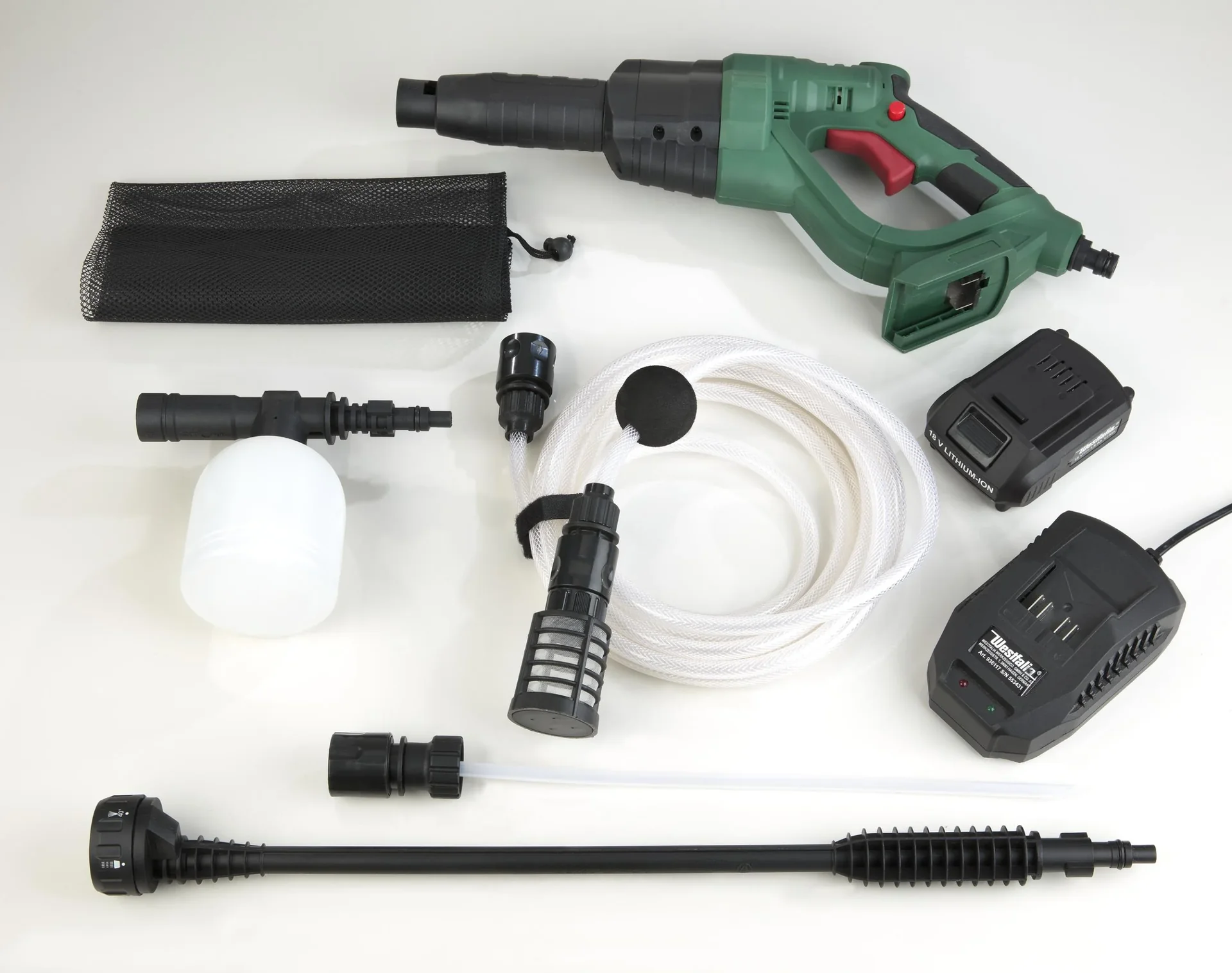 Hochdruckreiniger "Jet Nexx 2", 18 V Li-Ion, inklusive 18 Volt Li - Ion Akku 1,5 Ah und Ladegerät 2,4 A - 4