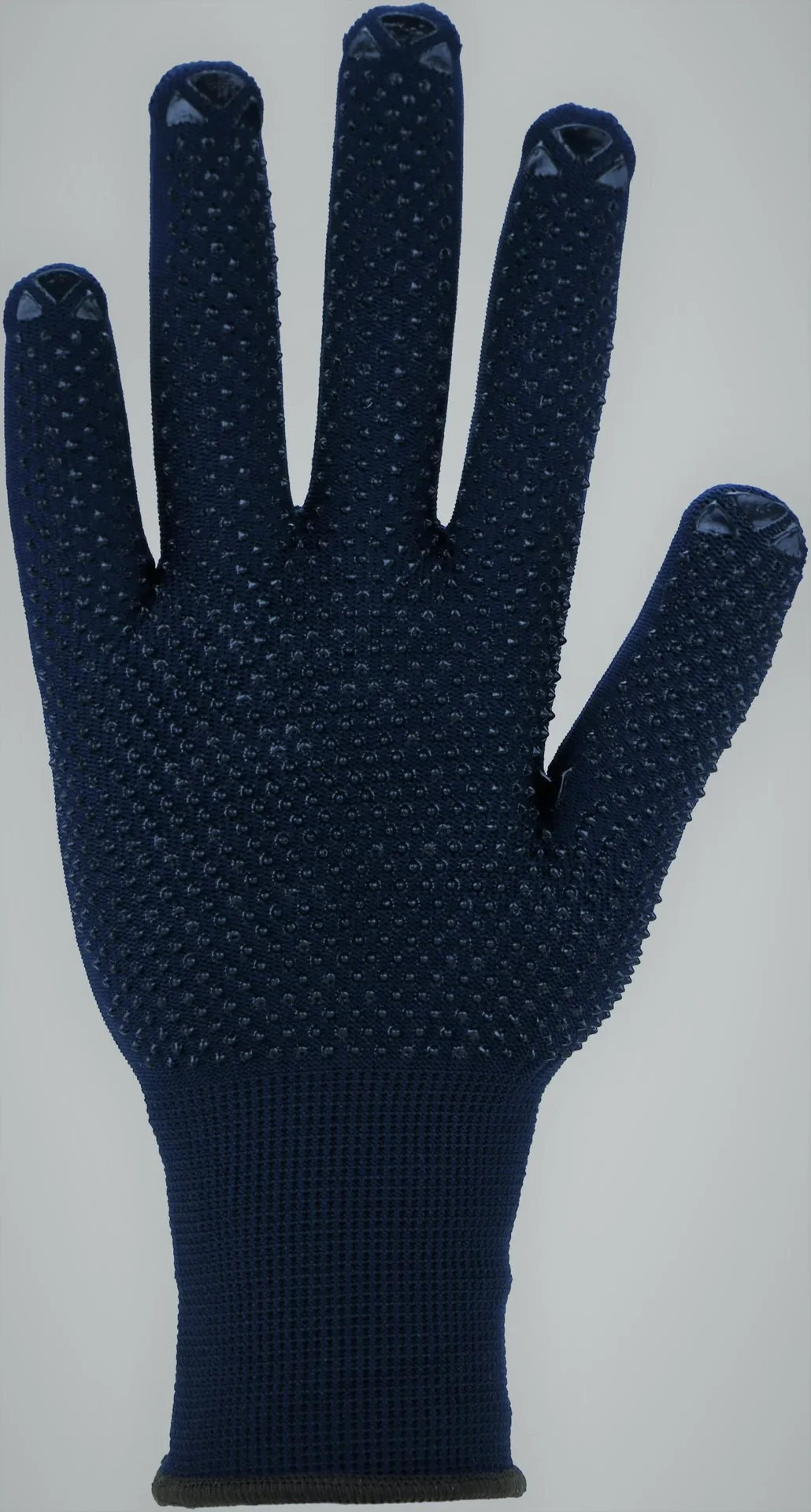 Strickhandschuh mit Punktbenoppung, Polyester, Größe 10 - 0