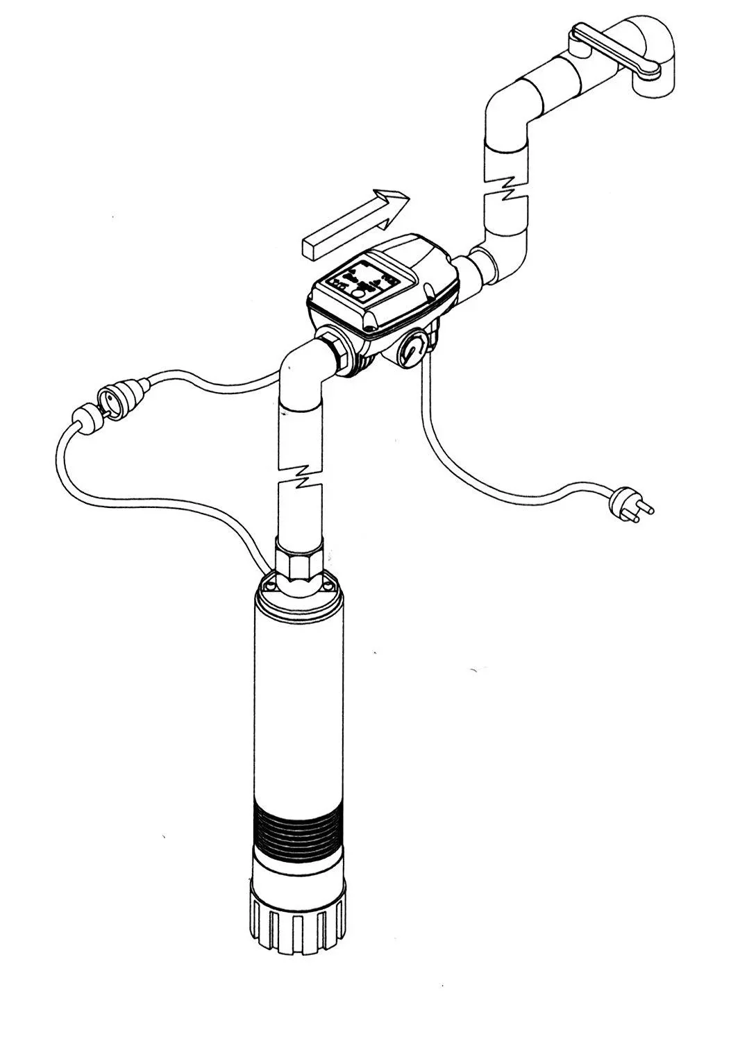 Elektronische Pumpensteuerung BRIO 2000 M, für alle Tauchdruck-, Tiefbrunnen- u. Gartenpumpen ab 1,5 bar - 1