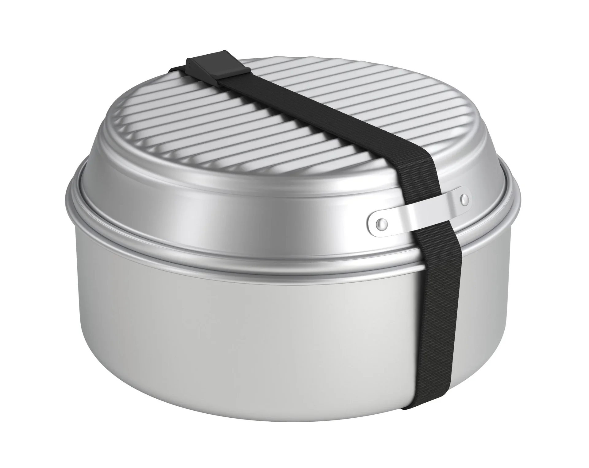 Trekking-Geschirrset aus eloxiertem Aluminium 5-teilig - 1