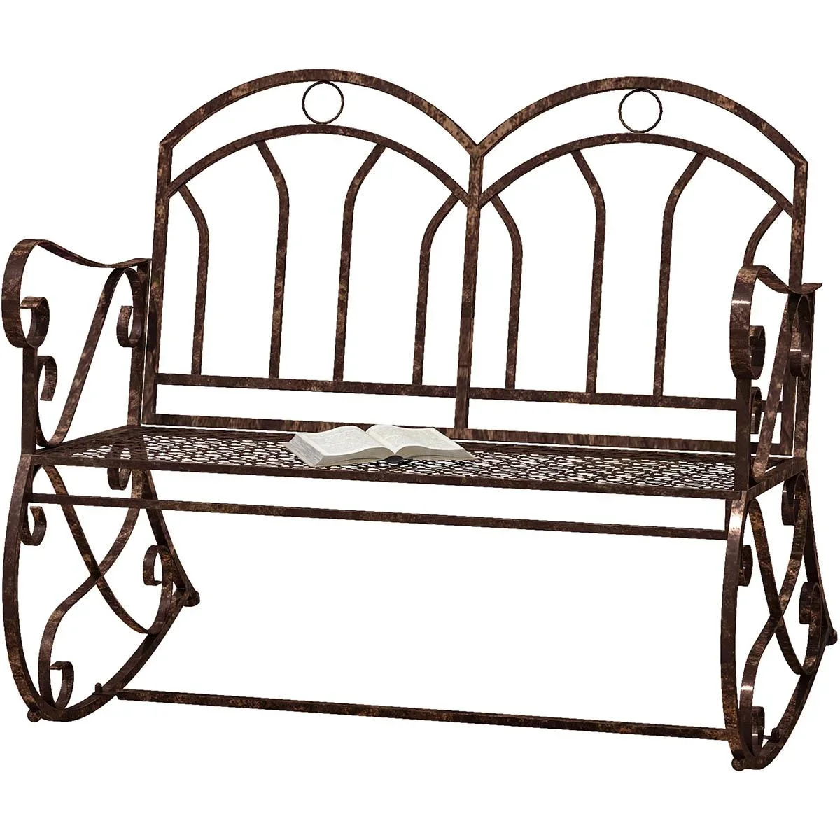 Gartenbank Schaukelbank Parkbank Sitzbank Bank 2-Sitzer Metall 104 x 75 x 95,5 cm - 1