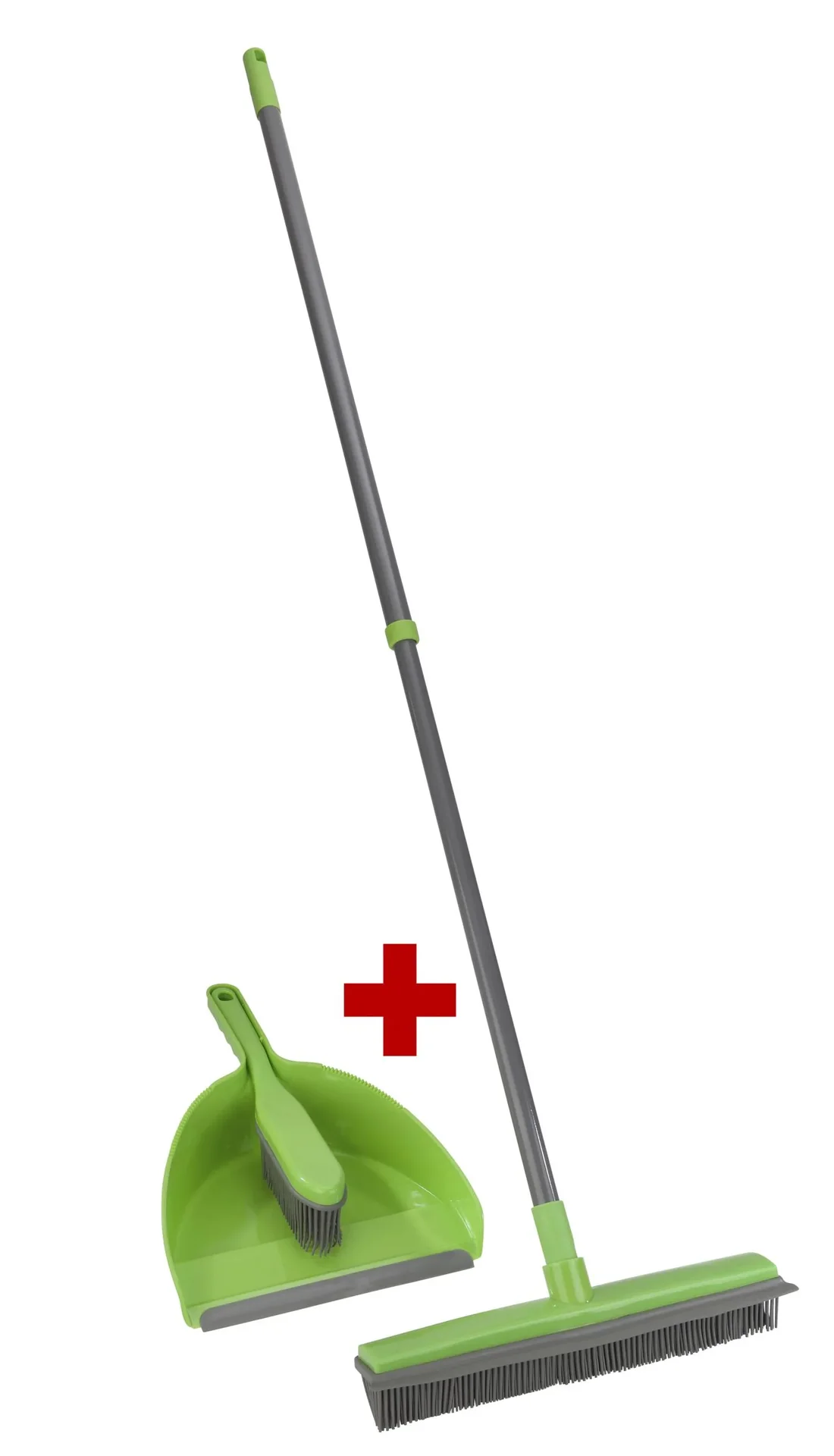 Gummibesen Set, 3teilig - farblich sortiert, Wischbesen + GRATIS Kehrschaufel - 5