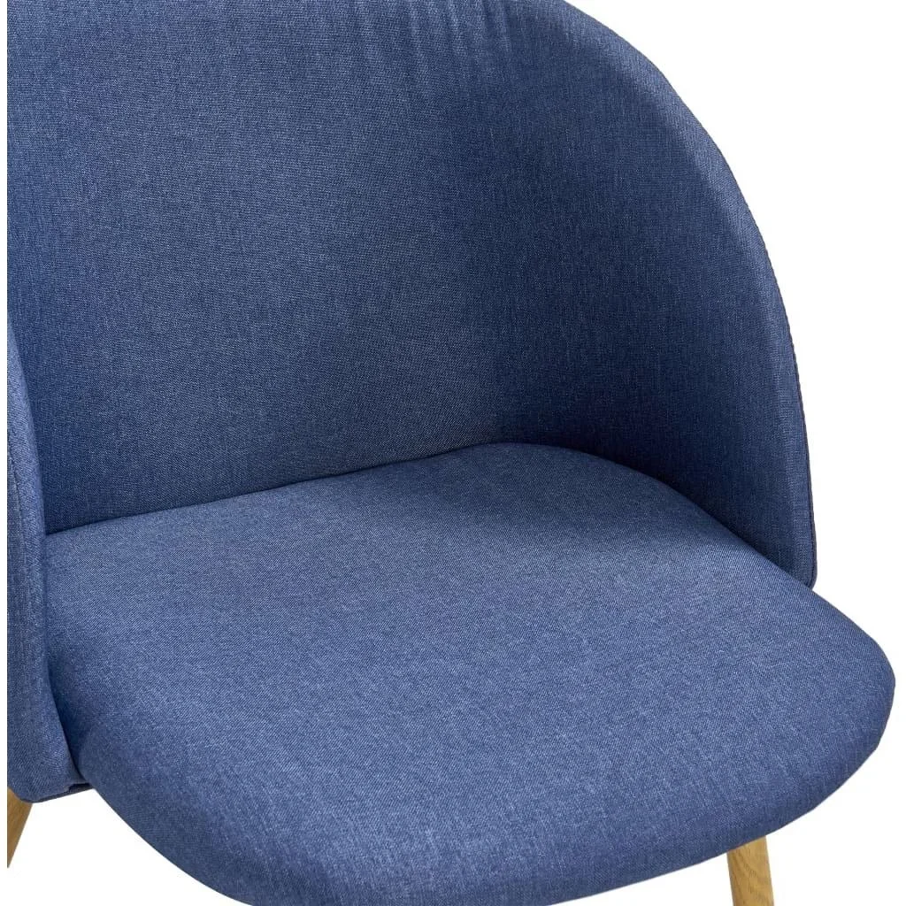 Esszimmerstühle 2-Sitzer Stoff blau - 2