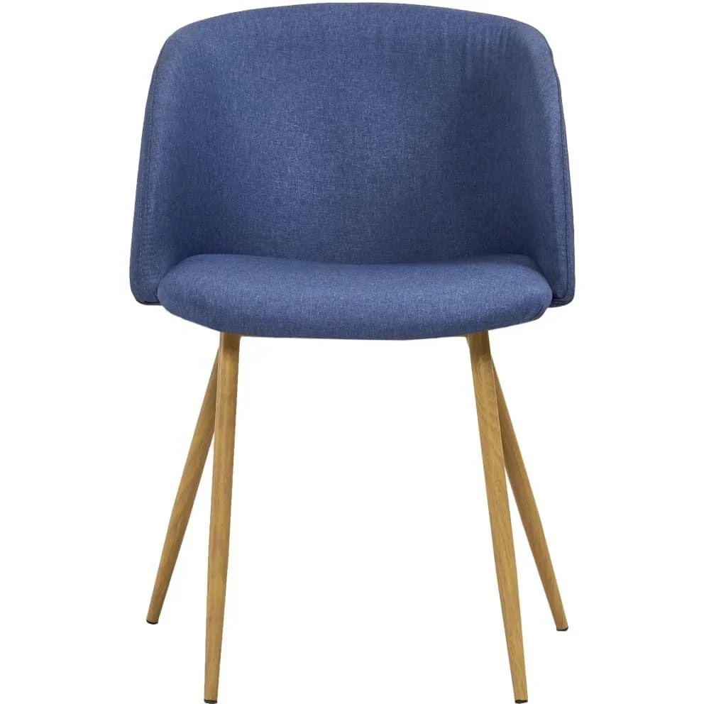 Esszimmerstühle 2-Sitzer Stoff blau - 3