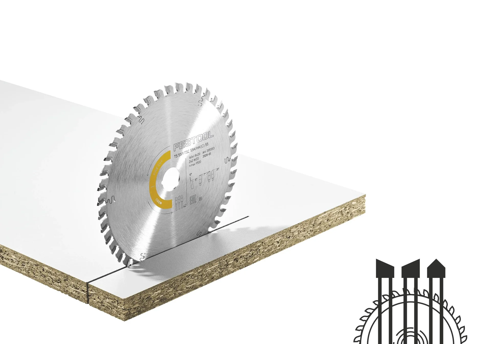 Kreissägeblatt Holz HW 168x1,8x20 16 Z - 0