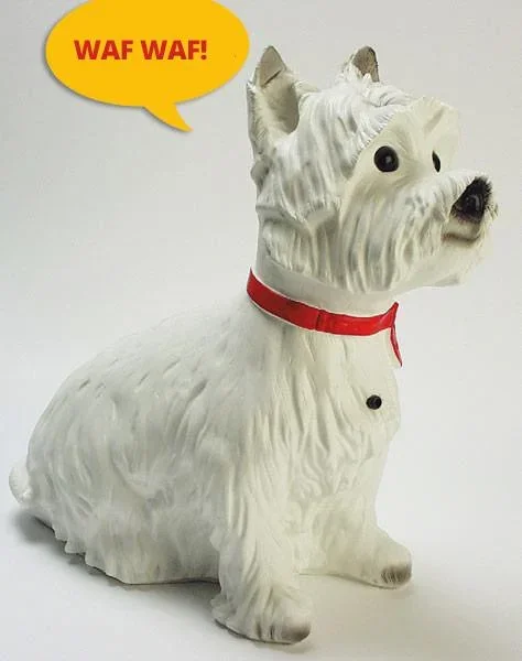 Hund mit Bewegungsmelder, 31 x 37 cm - 1