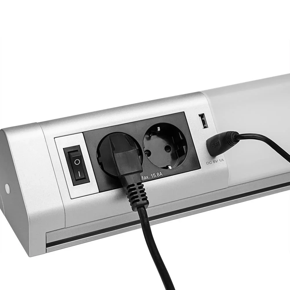 Unterflurbeleuchtung mit Haken + Steckdosen - 4