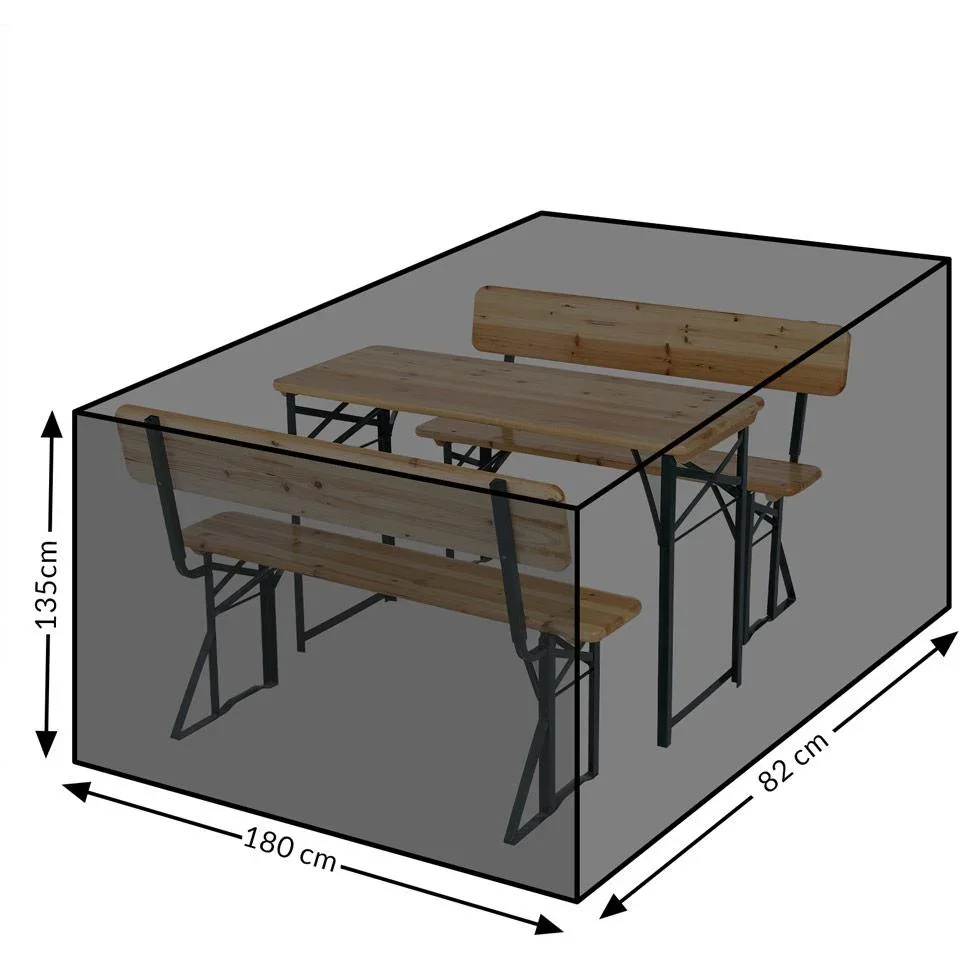 Bezug für Biertischgarnitur mit Rückenlehne 180x135x82cm - 0