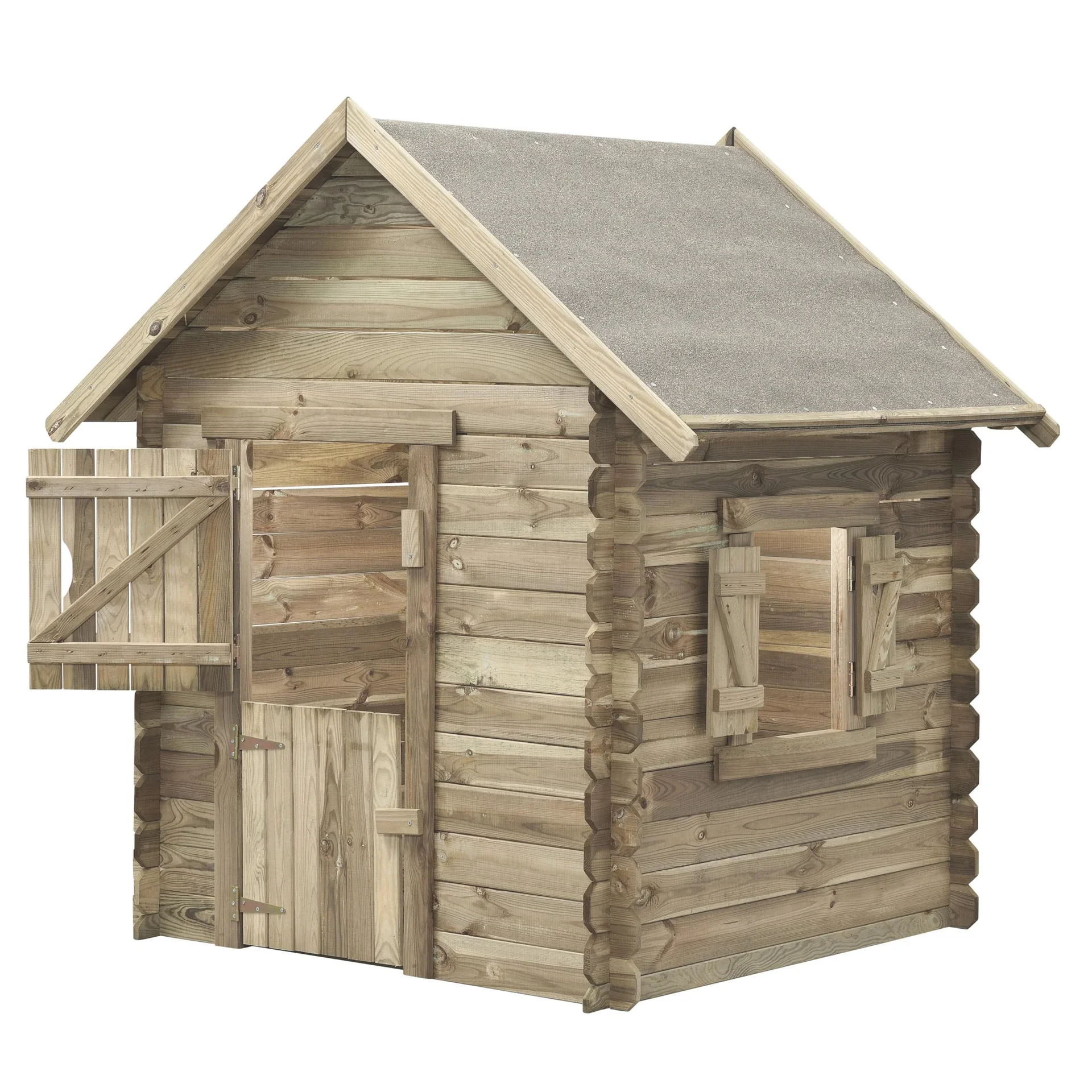 Spielhaus Louise Holz Satteldach 160 cm x 120 cm x 120 cm - 0